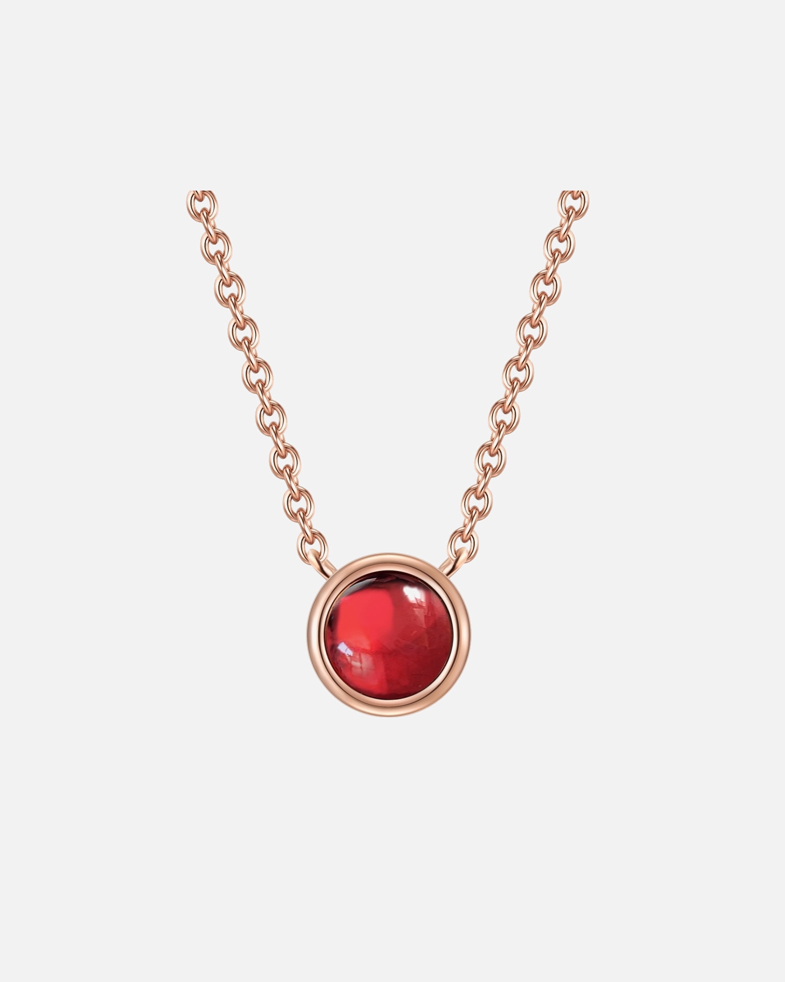Halskette für Weiblich Glanzstücke München Halskette Sterling Silber Granat in Roségold 1 Stück