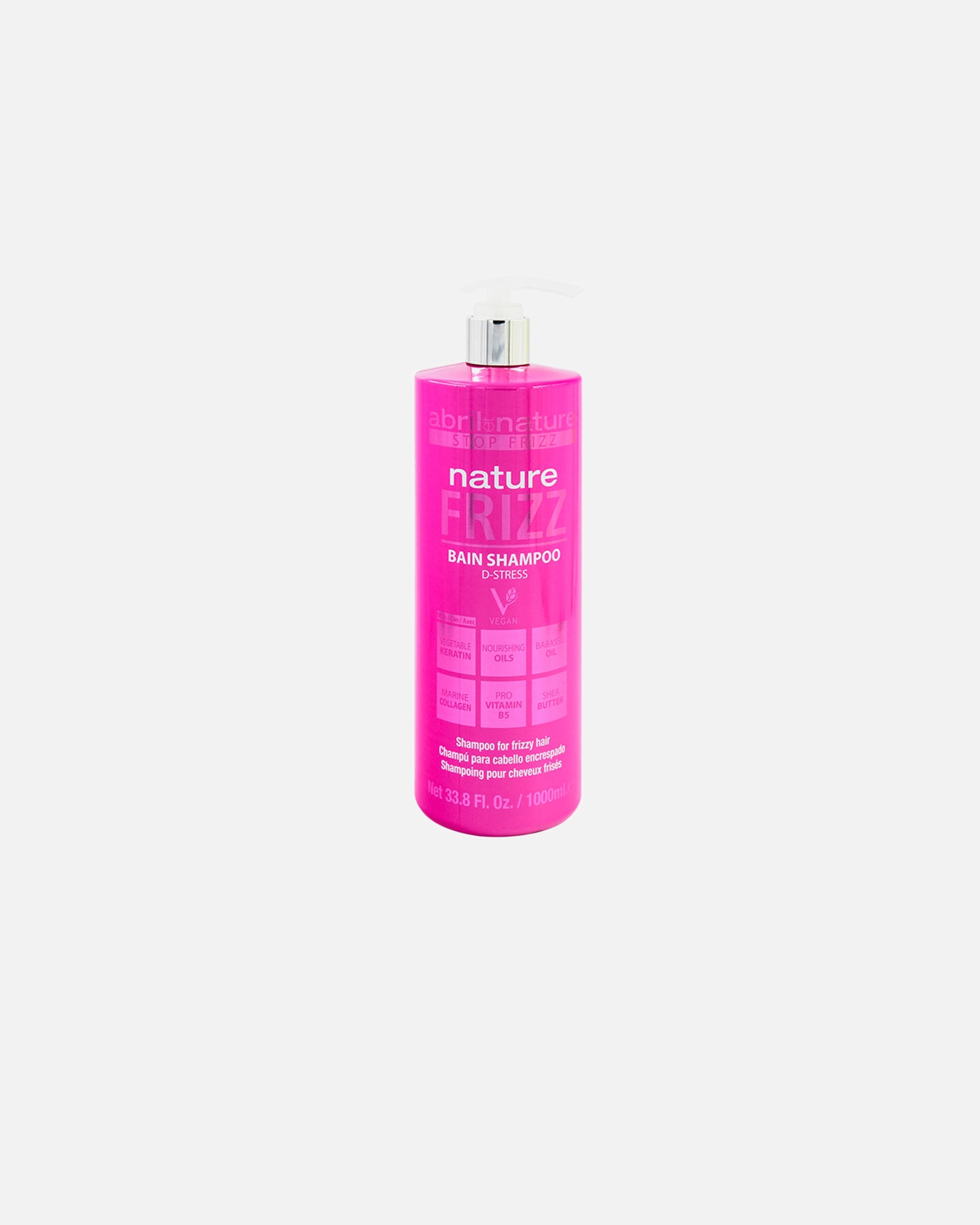 Shampoo für Weiblich Abril Et Nature NATURE FRIZZ bain shampoo 1000 ml