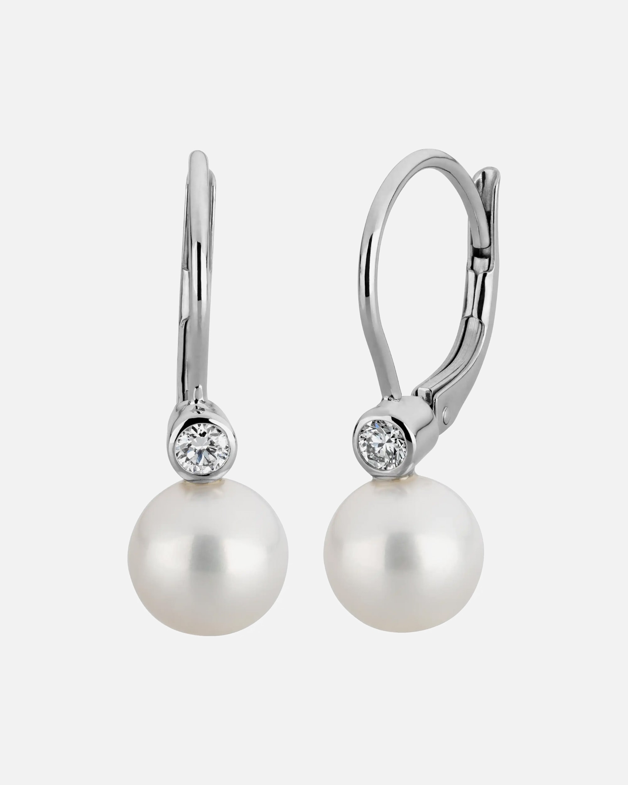 Ohrringe für Weiblich Lyomi Default Brand Line Ohrhänger 585/- Gold Diamant Lab Grown weiß 0,10ct. weiß