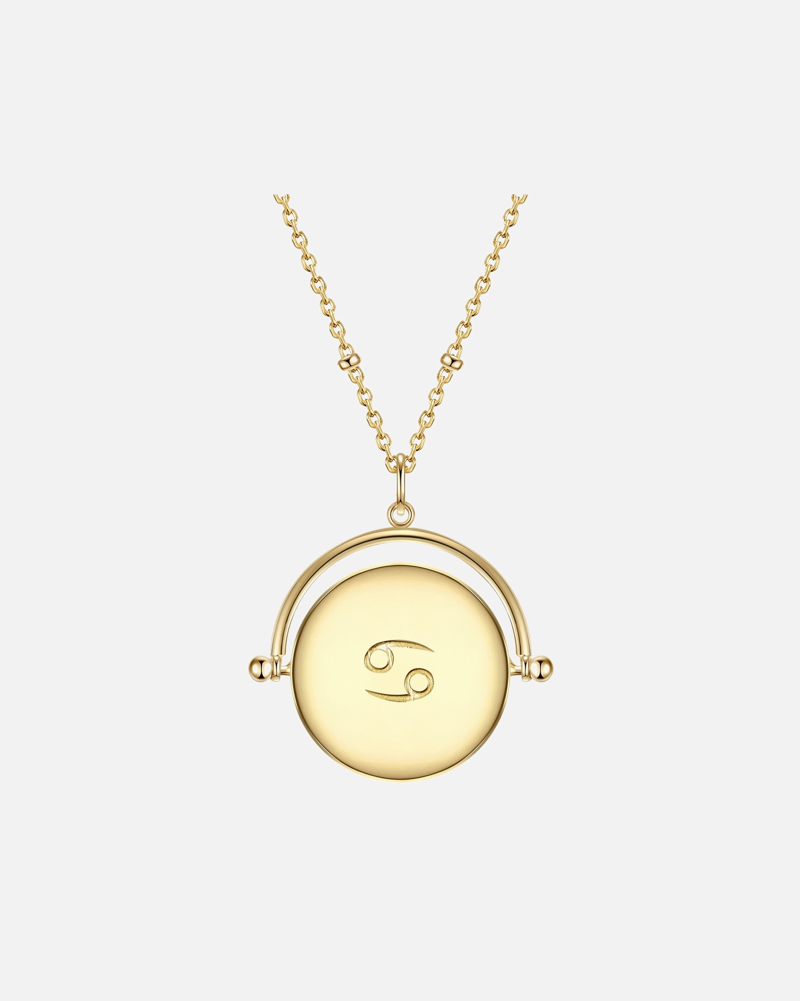 Halskette für Weiblich Glanzstücke München Halskette Sternzeichen Krebs Sterling Silber Zirkonia in Gelbgold 1 Stück