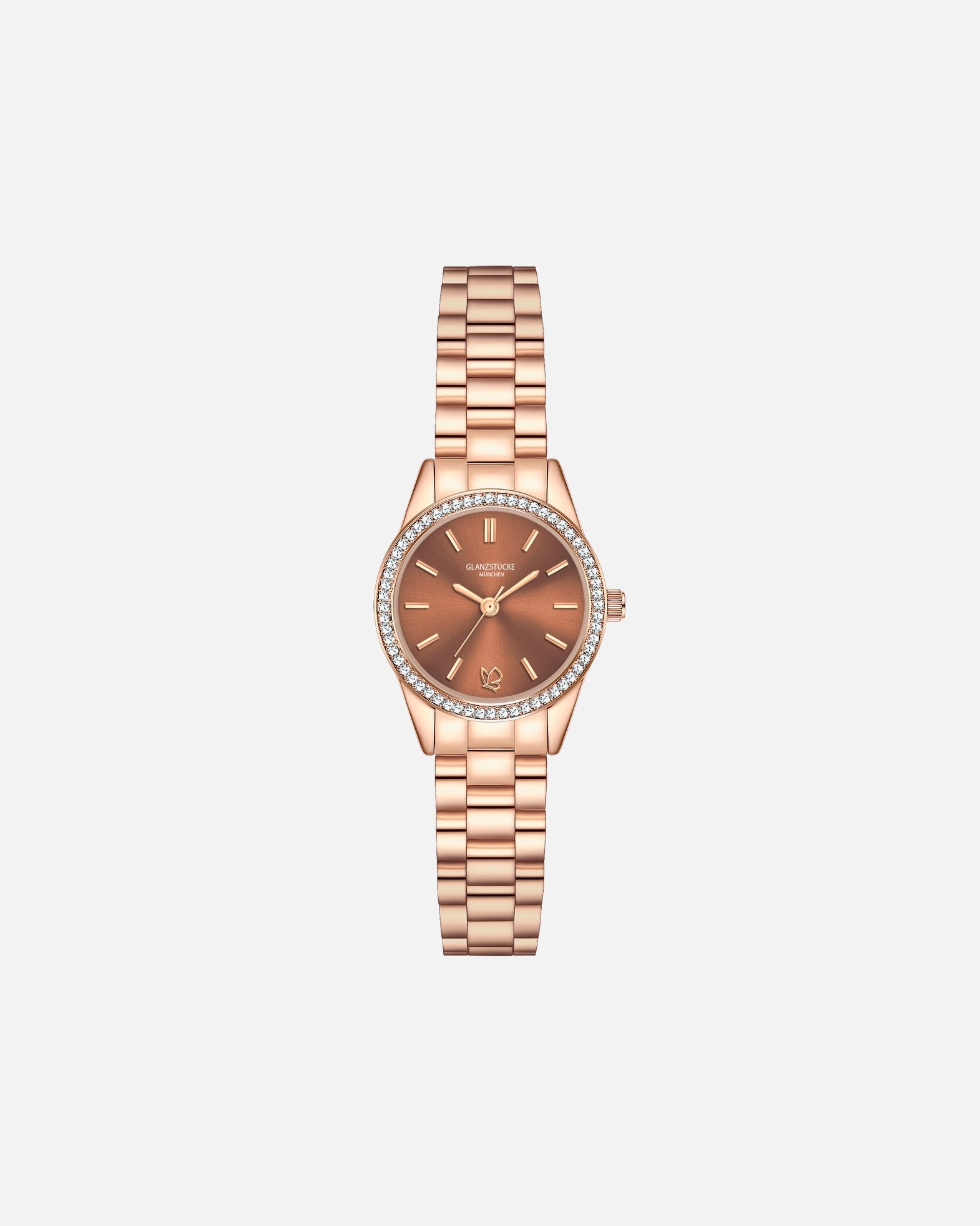 Uhr für Weiblich Armband-Uhr aus Edelstahl in roségold 25,0 mm