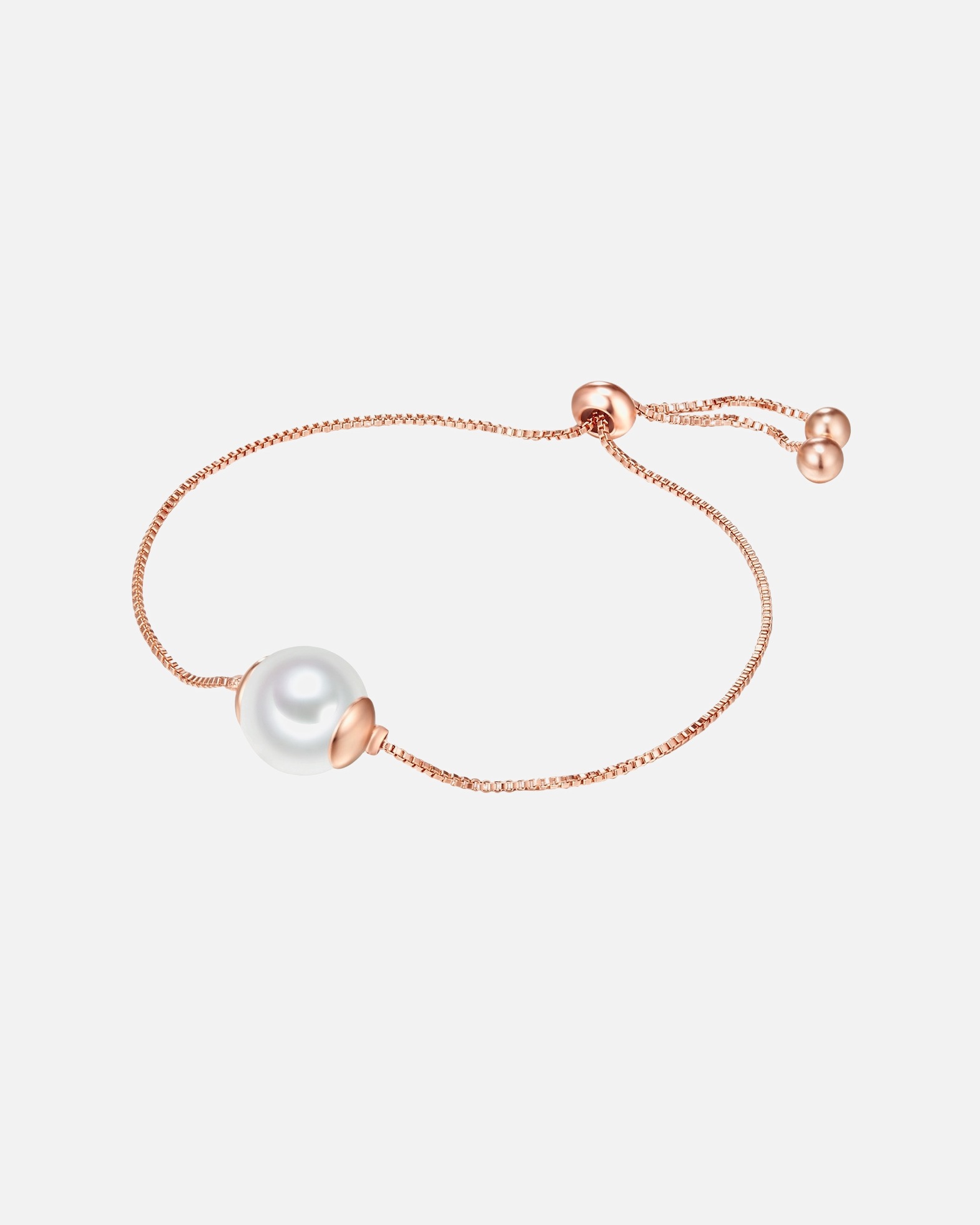 Armband für Weiblich Lulu & Jane Perlen-Armband Messing Muschelkernperle in Roségold 1 Stück