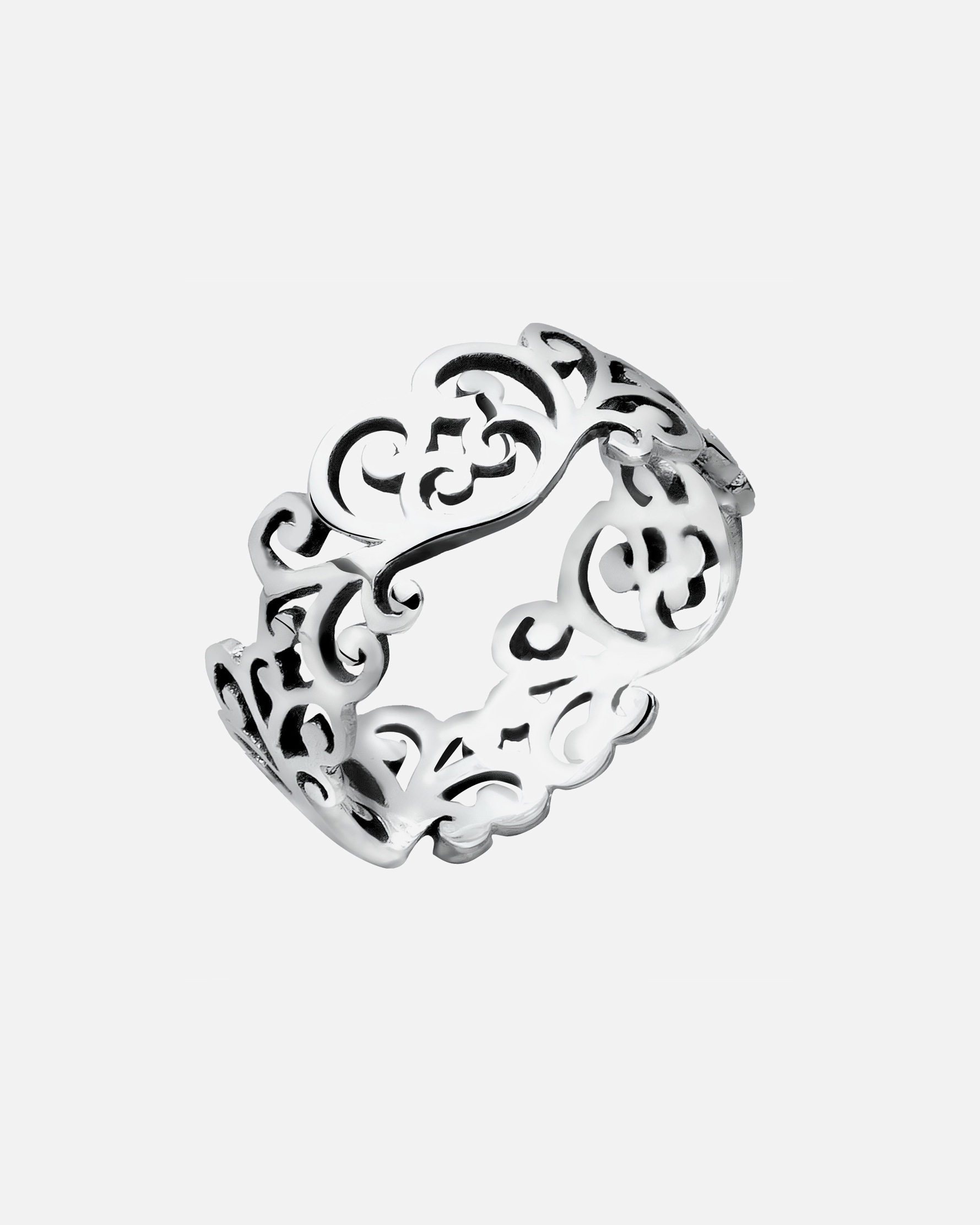 Ring für Weiblich Elli Ornament Cut Out Blätter 925 Silber 58