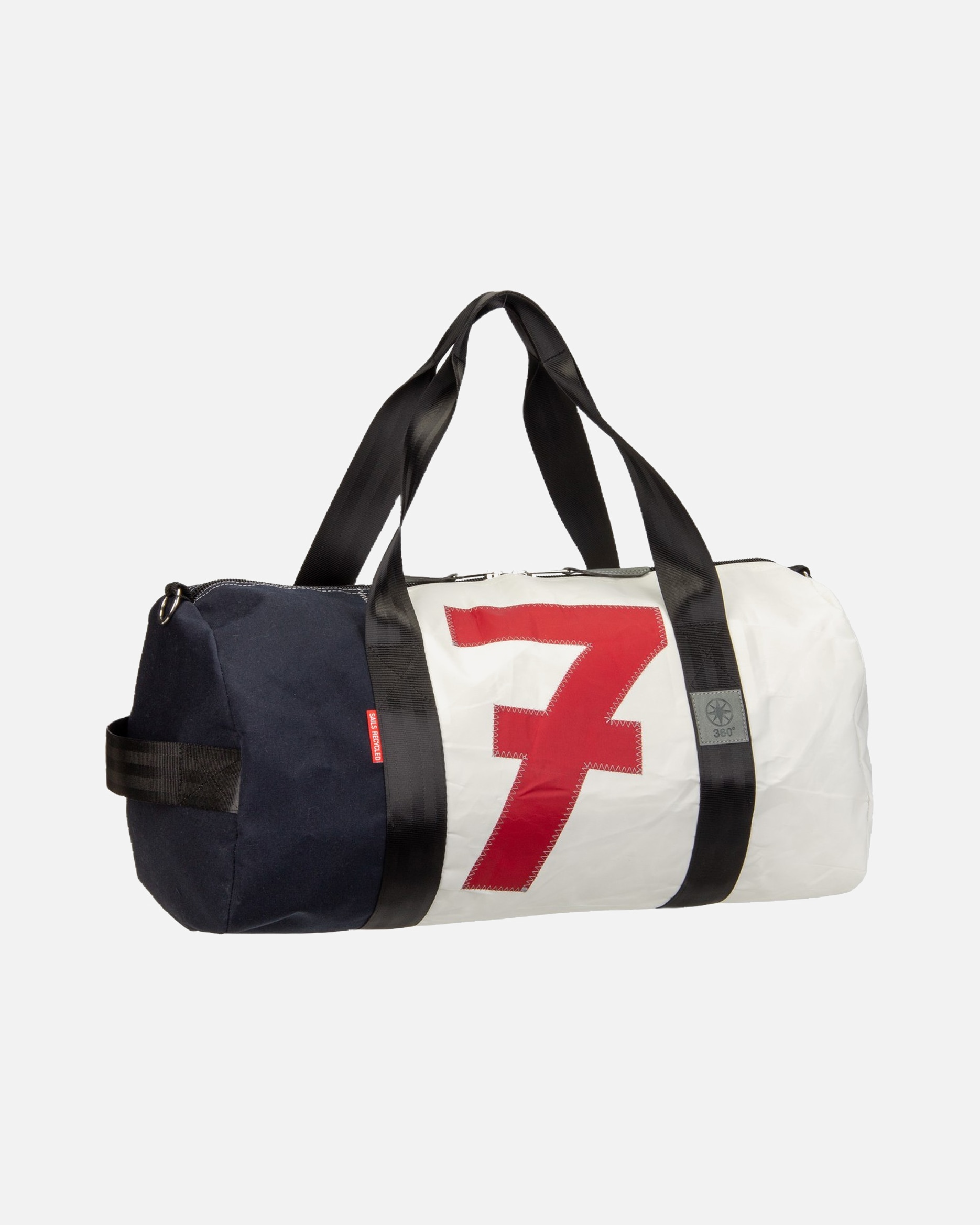Tasche für Unisex 360Grad Sporttasche Pirat Weiß/Blau mit roter Zahl