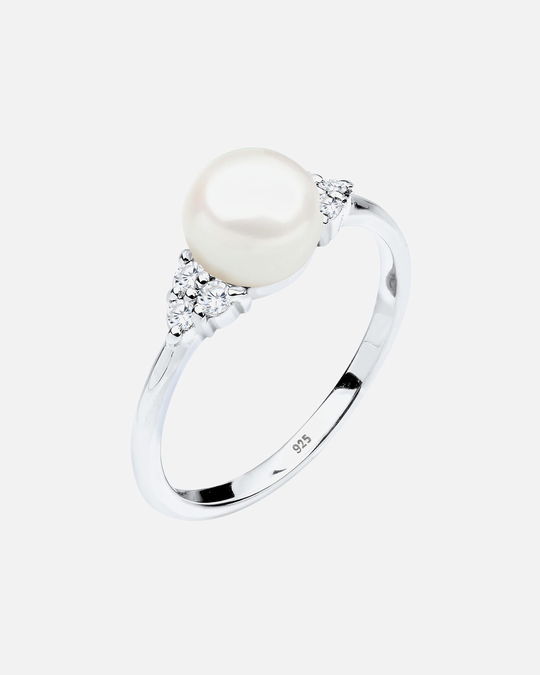 Ring für Weiblich Elli PREMIUM üßwasserzuchtperle Zirkonia 925er Silber 52