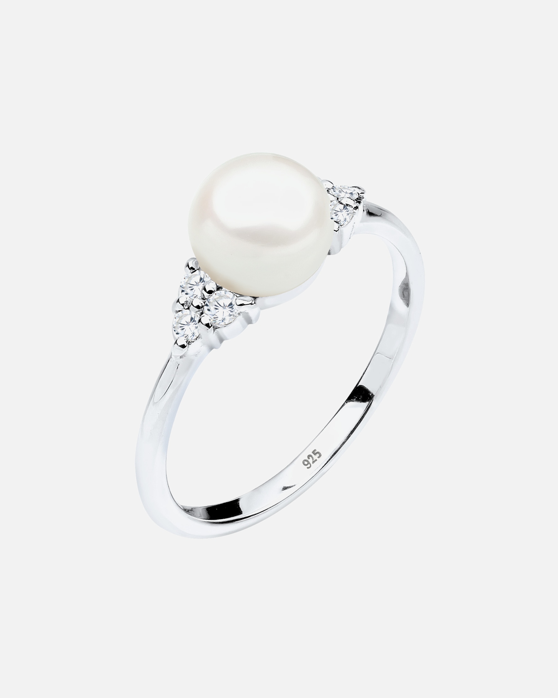 Ring für Weiblich Elli PREMIUM üßwasserzuchtperle Zirkonia 925er Silber 54