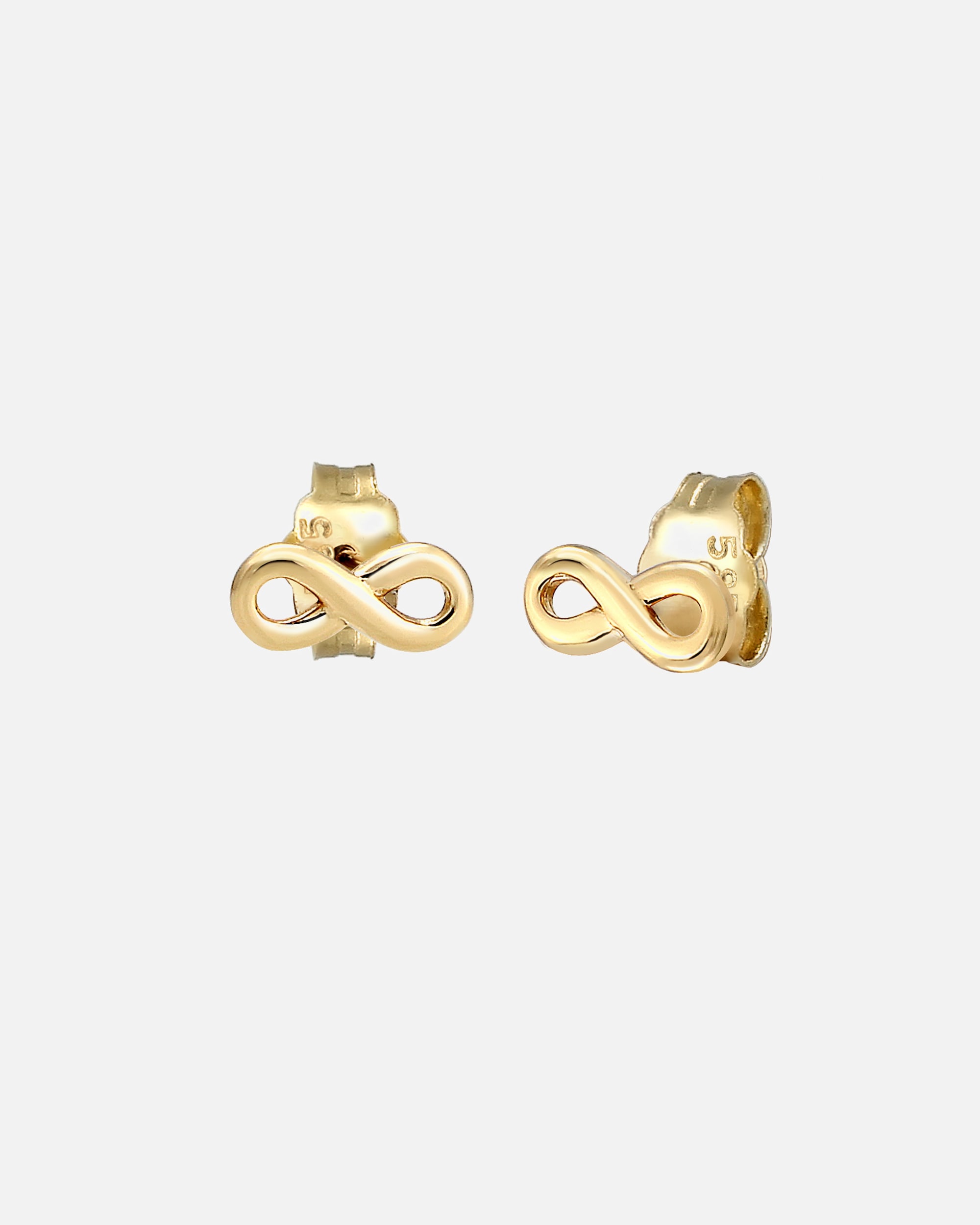 Ohrringe für Weiblich Elli PREMIUM Stecker Infinity Symbol Unendlichkeit 585 Gelbgold 1 Stück