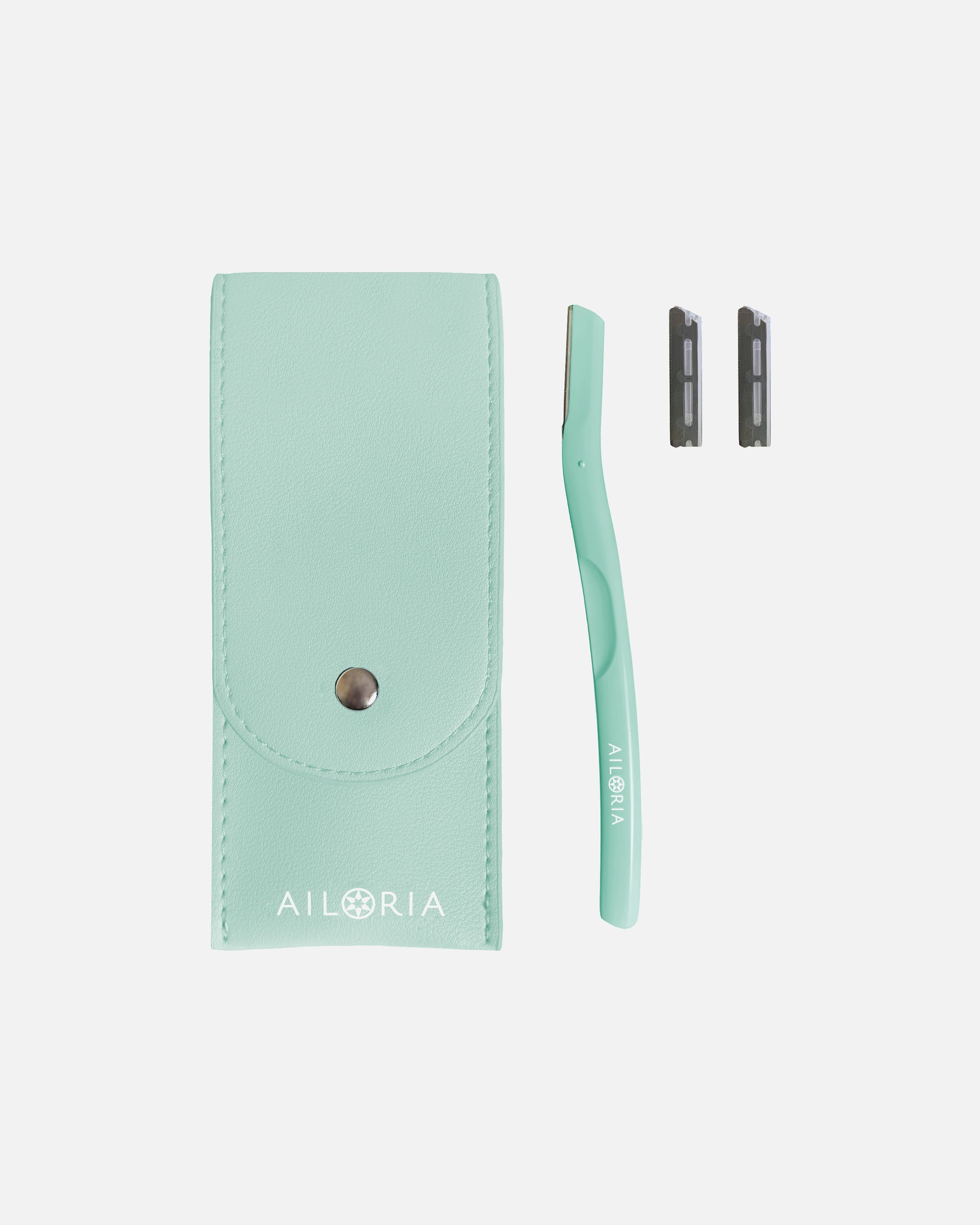 Elektrorasierer für Weiblich Ailoria GLOW TOUCH Dermaplaning-Set grün