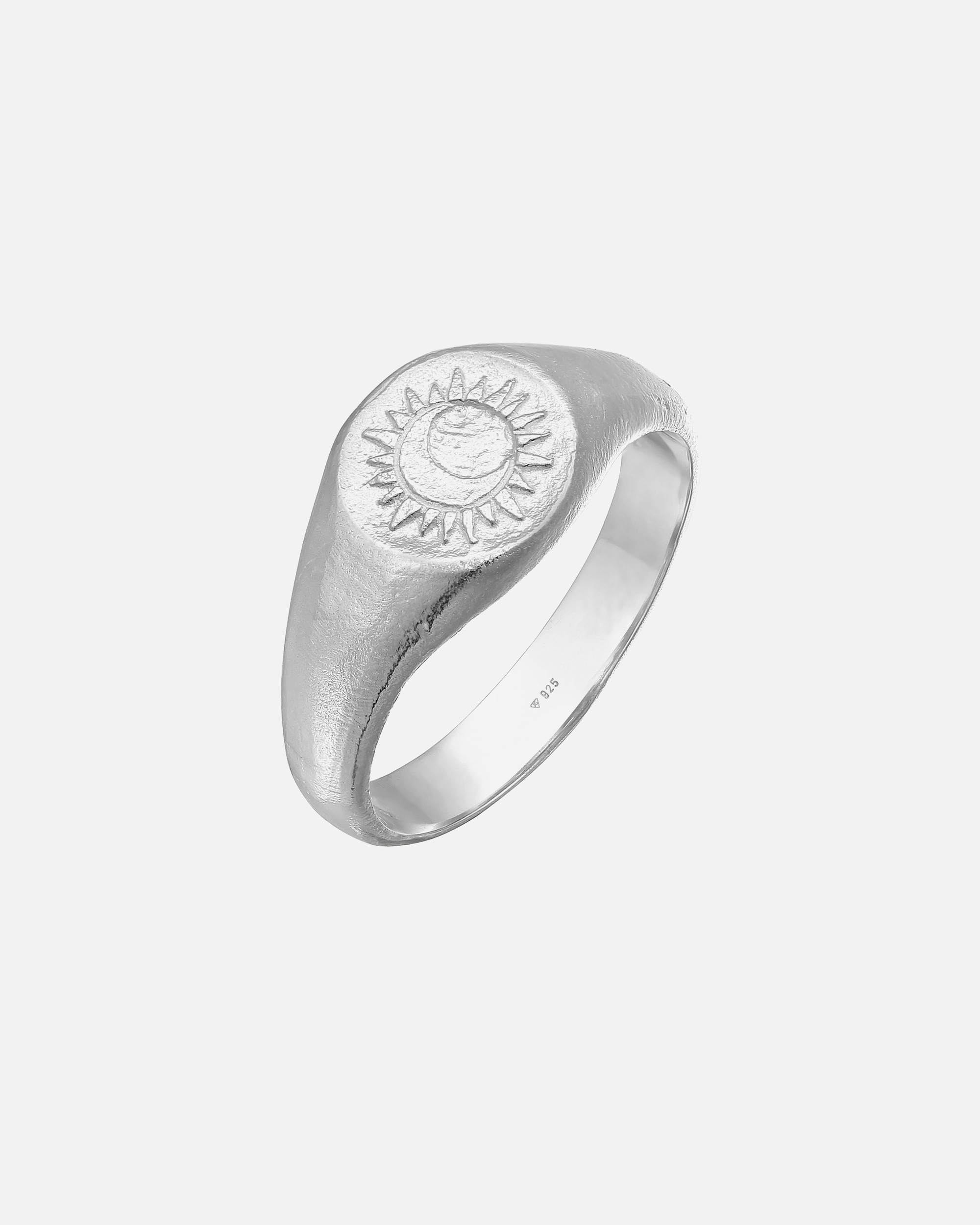 Ring für Männlich Haze & Glory Default Brand Line Siegelring - Sacred Sun Sonne Mond 925 Silber 58
