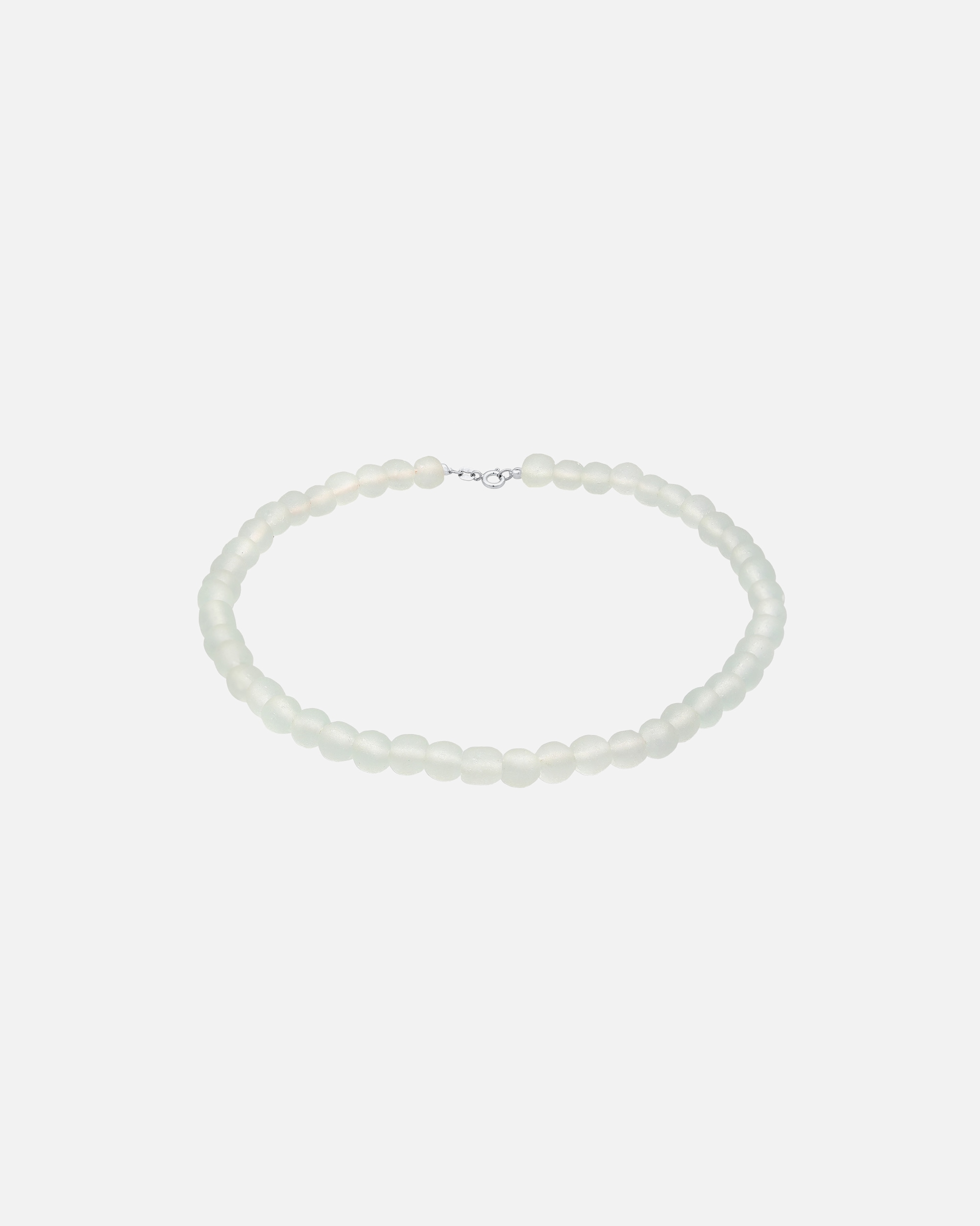 Halskette für Weiblich Elli Glas Bead Matt Weiß 925 Silber 1 Stück