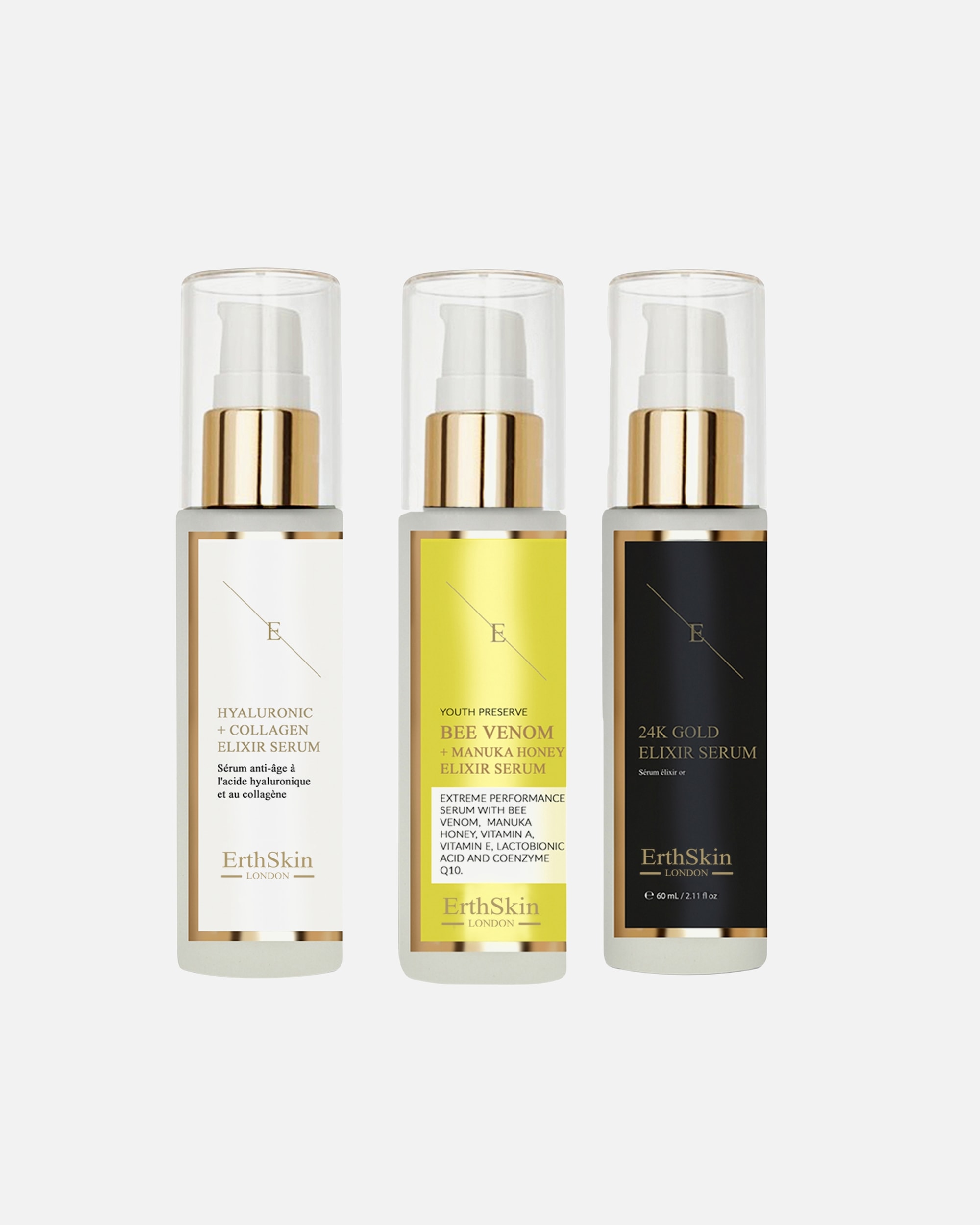 Gesichtspflegeset für Weiblich ErthSkin London Biene + Kollagen + 24K Trio 1 Stück