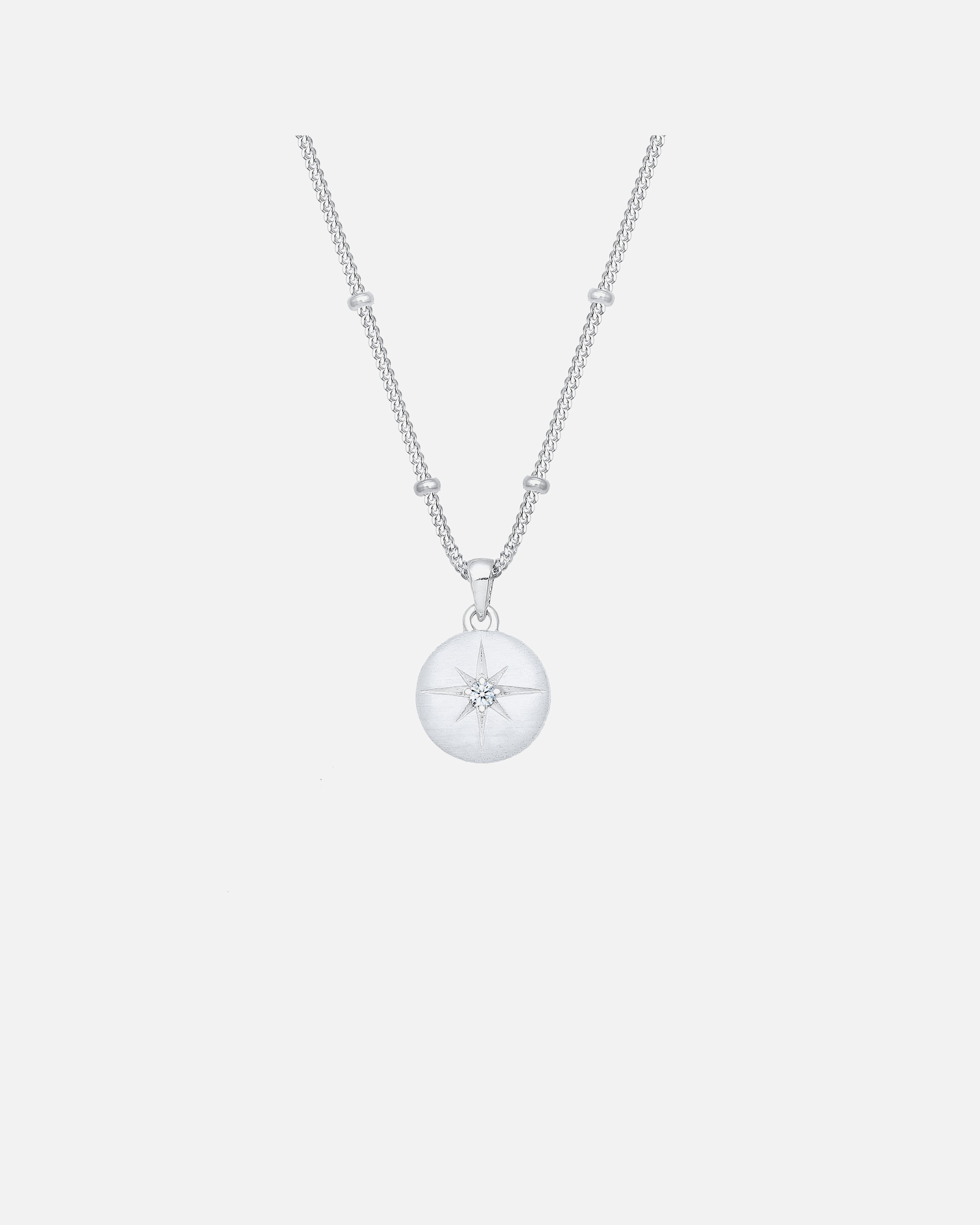 Halskette für Weiblich Elli DIAMONDS Panzerkette Stern Diamant (0.03 ct.) 925 Silber 1 Stück