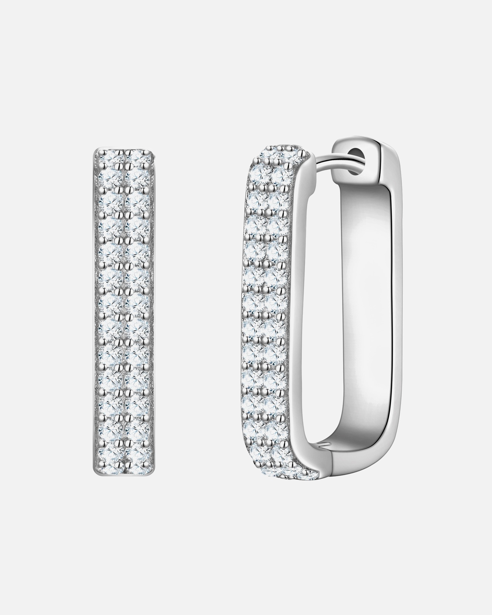Creolen für Weiblich Glanzstücke München Creolen aus Sterling Silber in silber mit Zirkonia 17,8 mm
