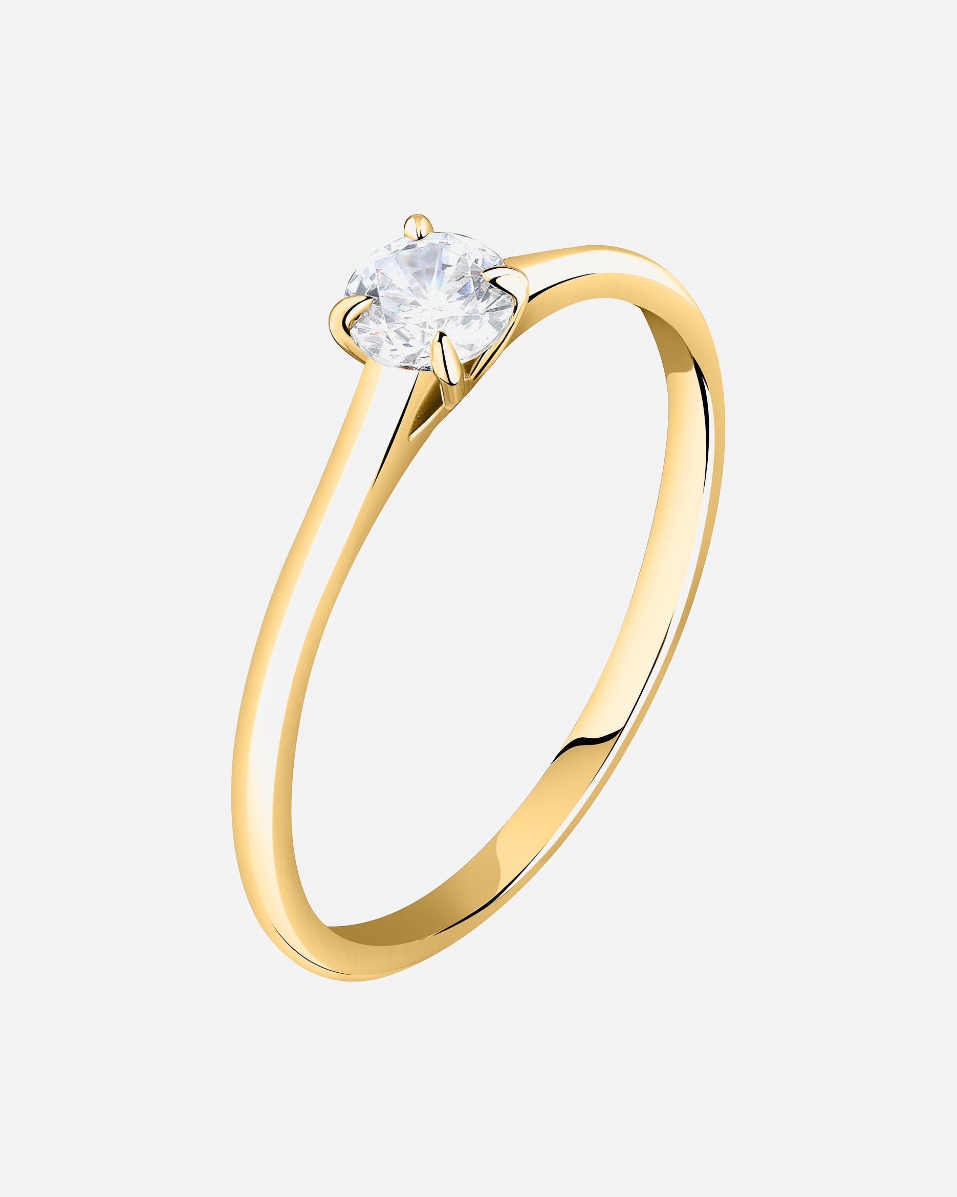 Ring für Weiblich Live Diamond Damenring 375er Gelbgold, recycelt 54