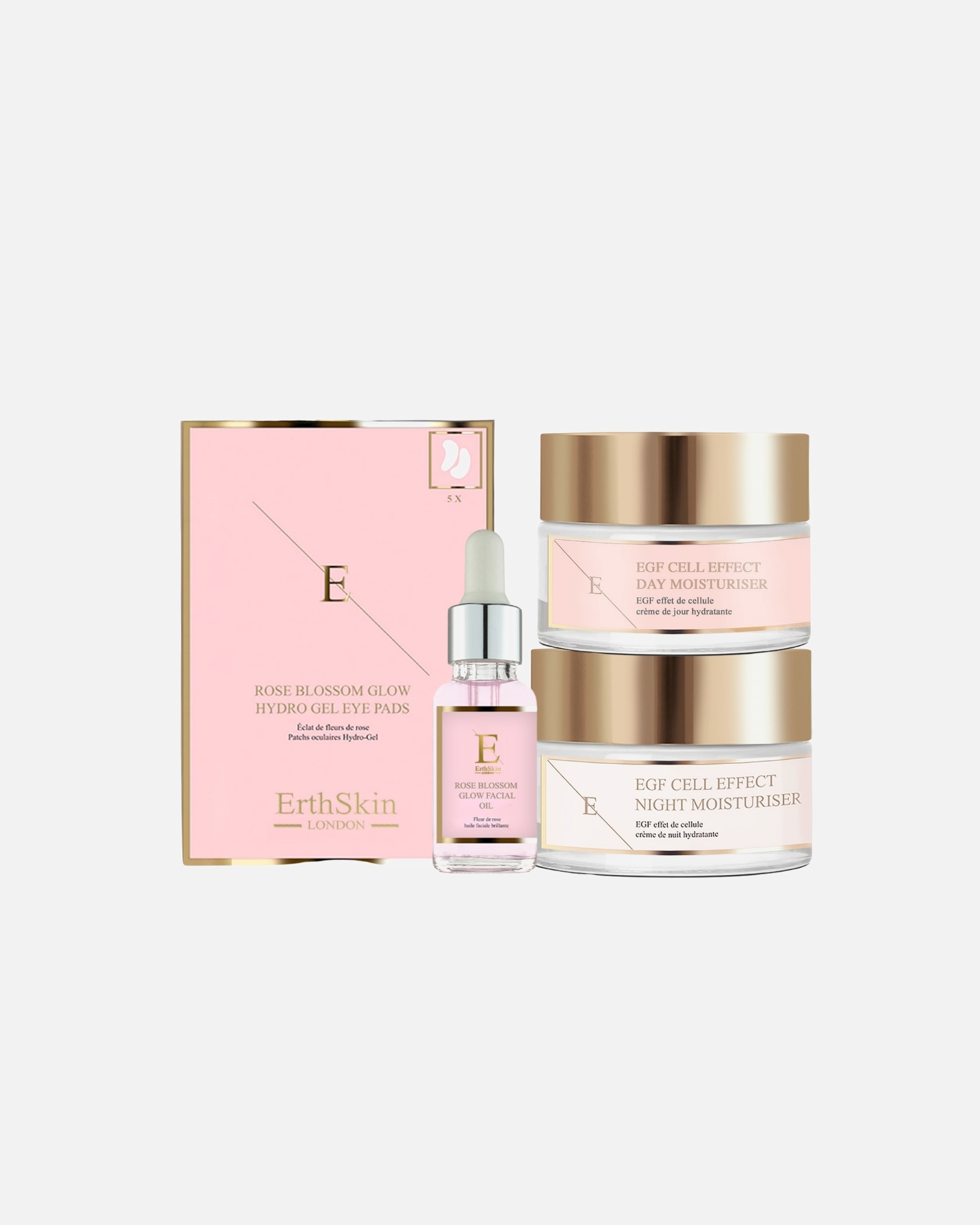 Gesichtspflegeset für Weiblich ErthSkin London EGF + Rosenblüten-Glow-Set 1 Stück