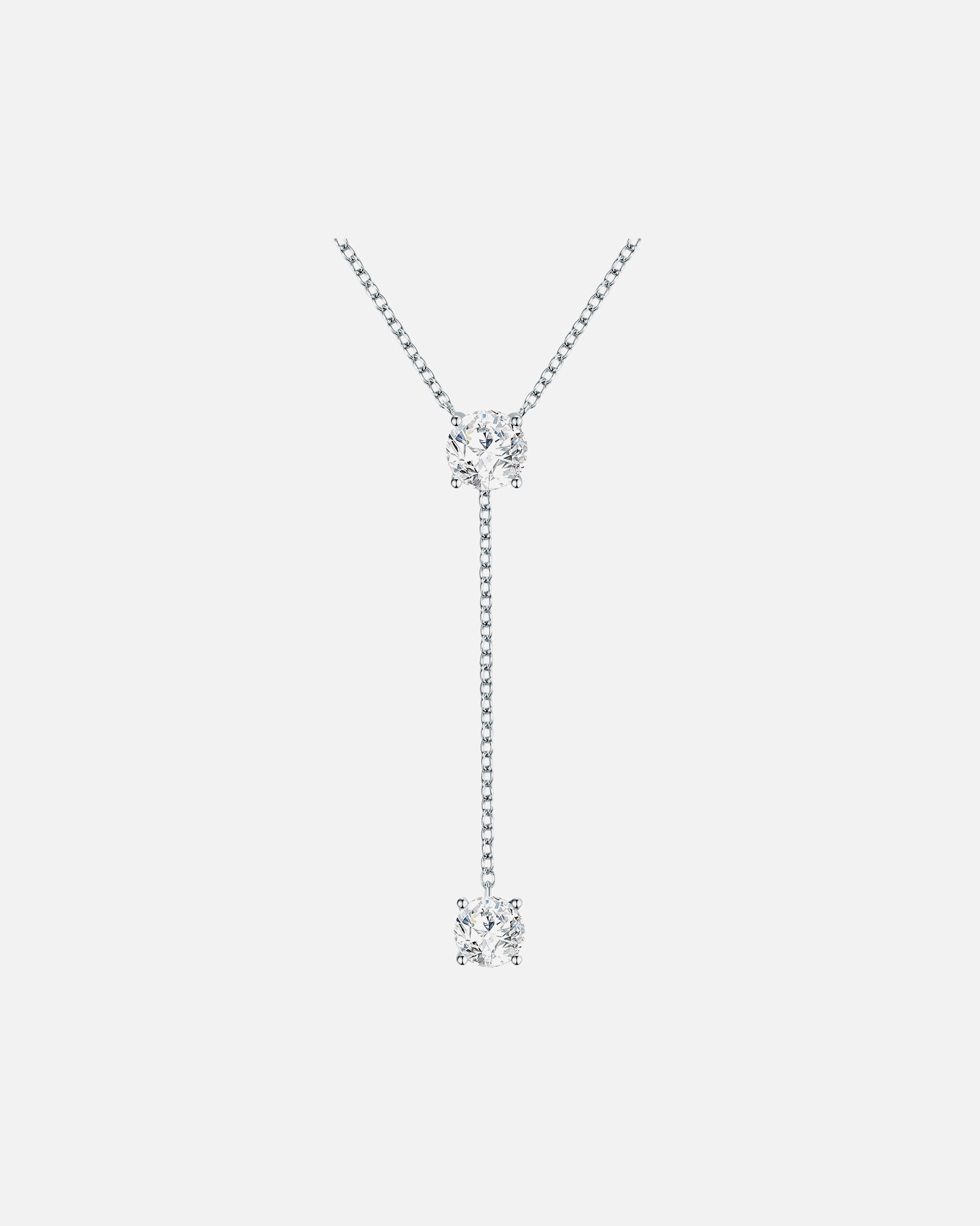 Halskette für Weiblich Lulu & Jane Halskette Messing verziert mit Kristallen von Swarovski® in Silber 1 Stück