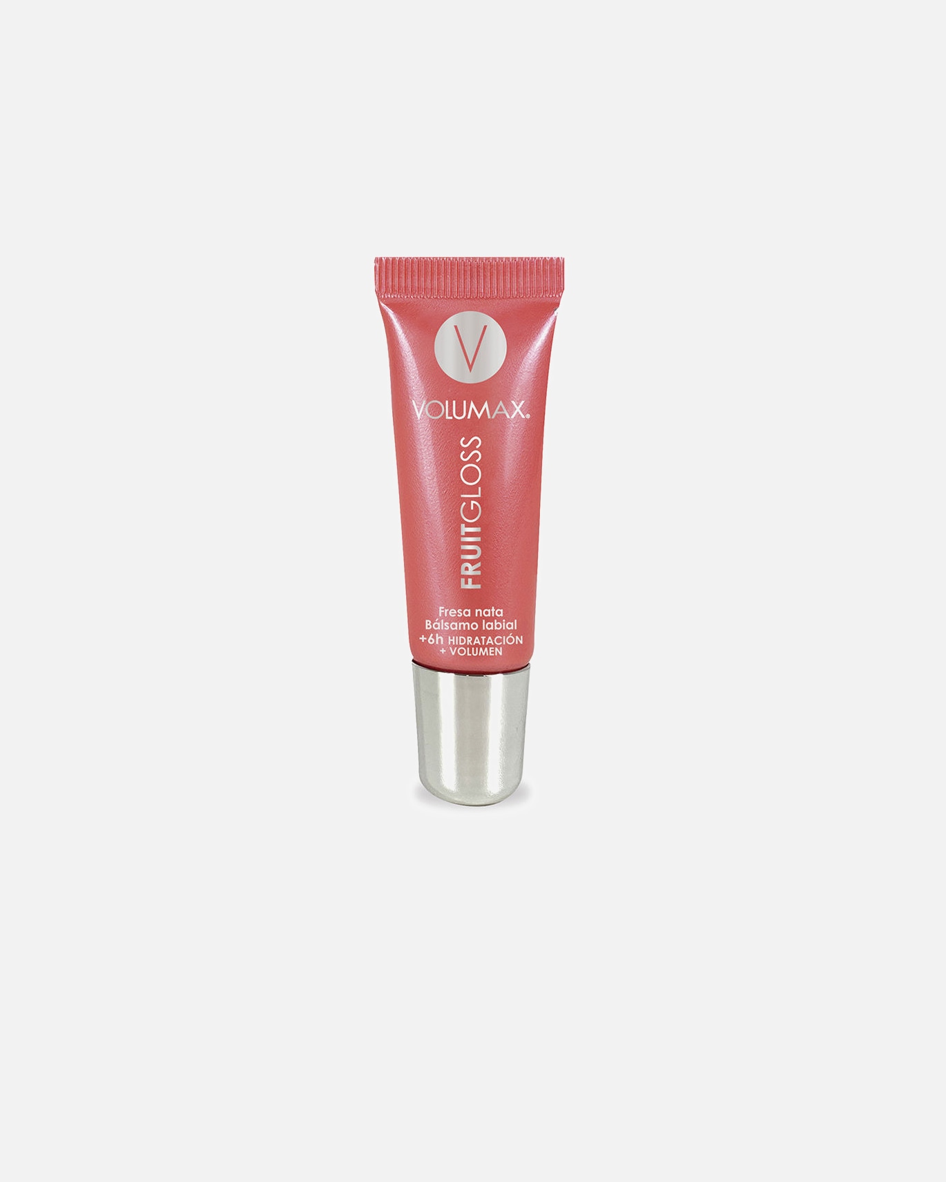 Lipgloss für Unisex Volumax FRUITGLOSS Lippenfeuchtigkeit Erdbeercreme