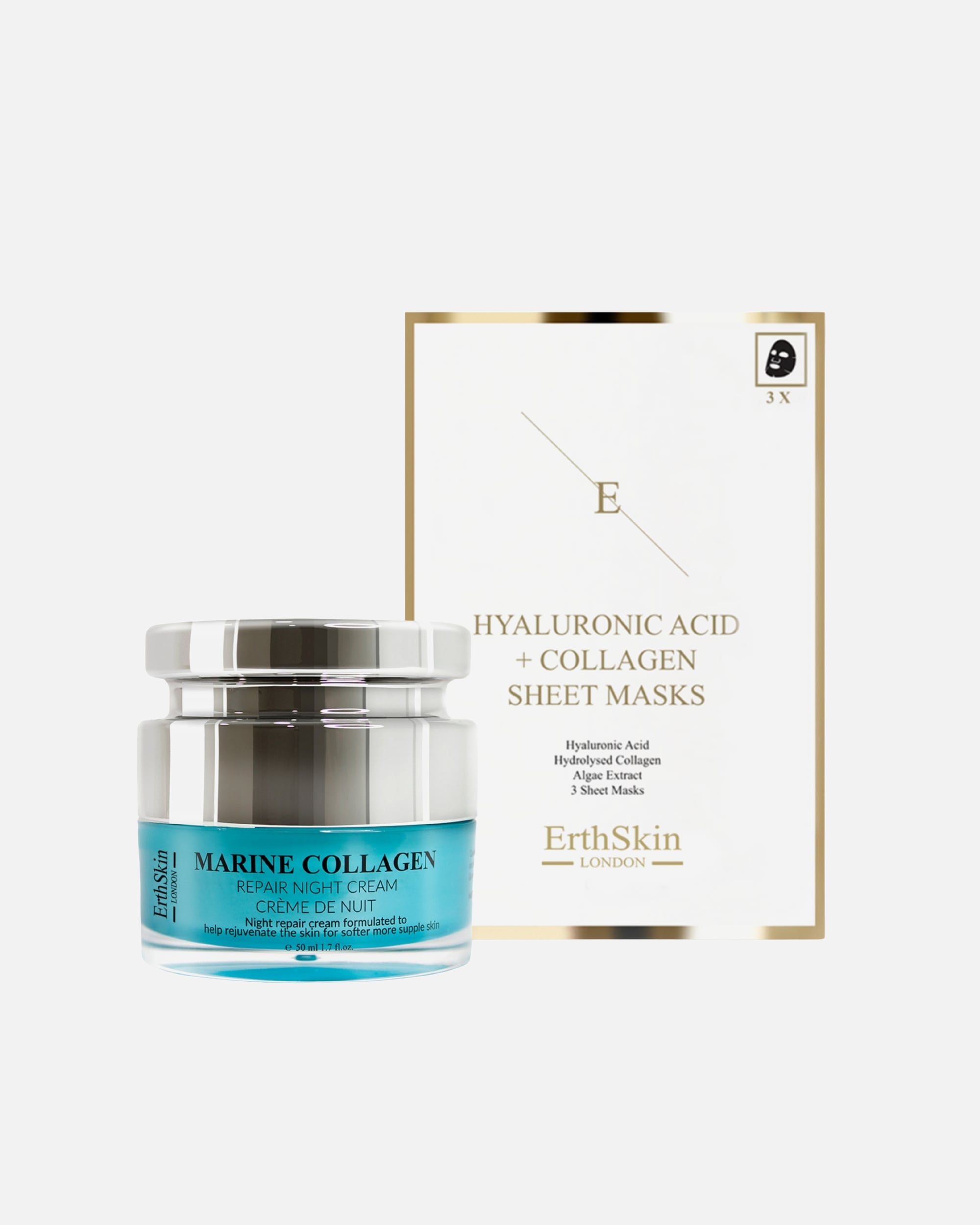 Gesichtspflegeset für Weiblich ErthSkin London Marine Night & Mask Duo 1 Stück