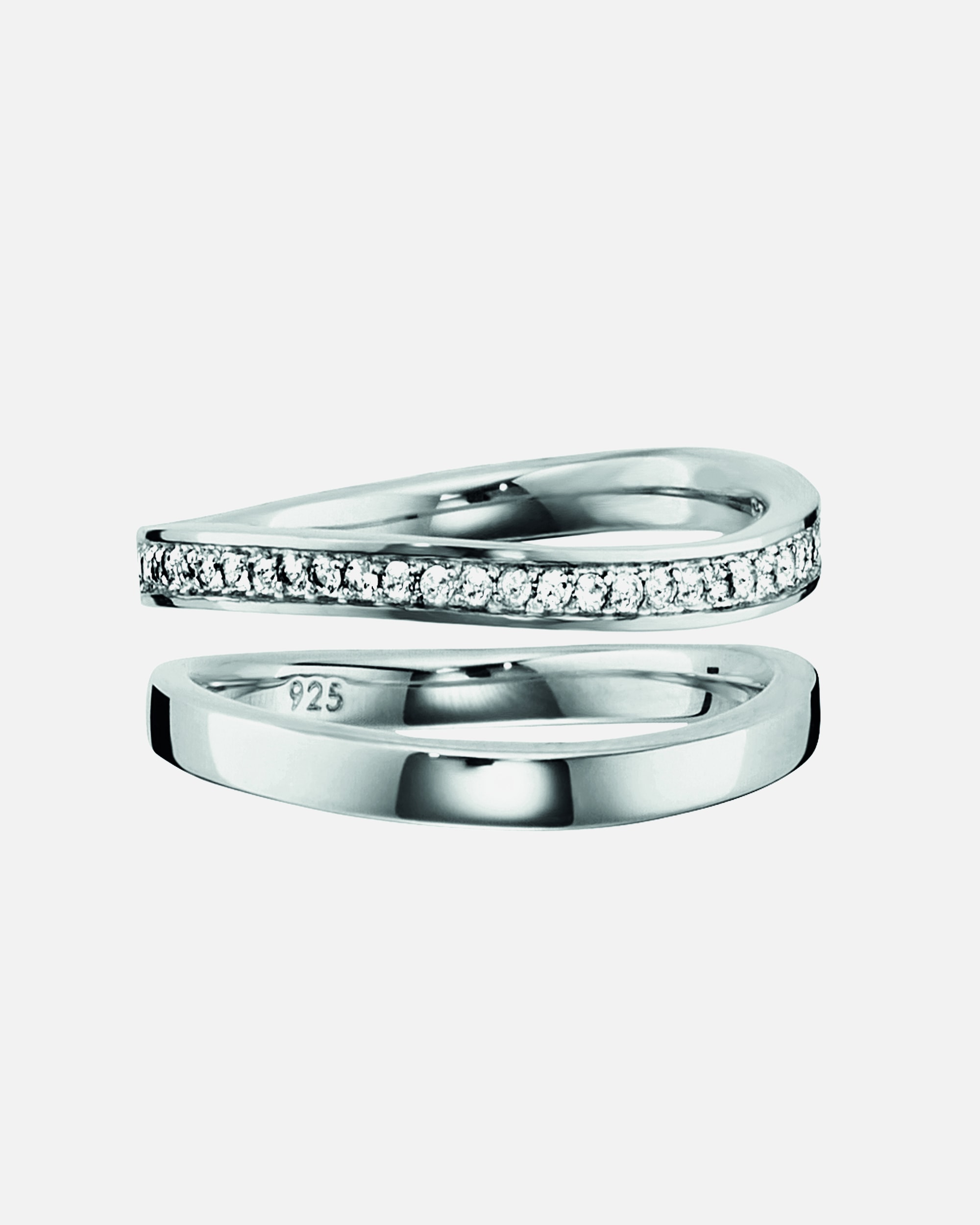 Ring für Weiblich caï Ring 925/- Sterling Silber Topas weiß 0,112ct 050 (15,9)