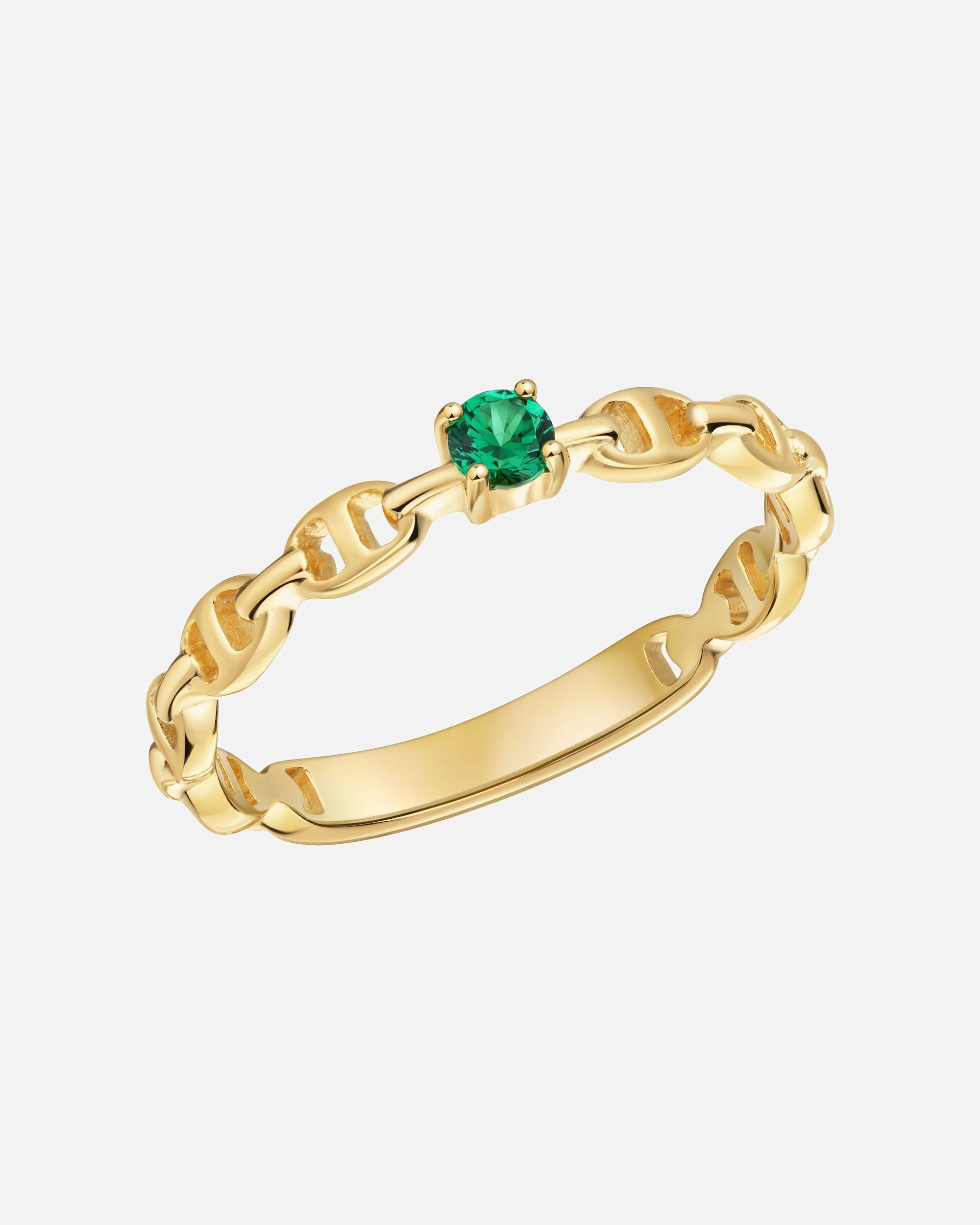 Ring für Weiblich caï Ring 925/- Sterling Silber Zirkonia grün 054 (17,2)