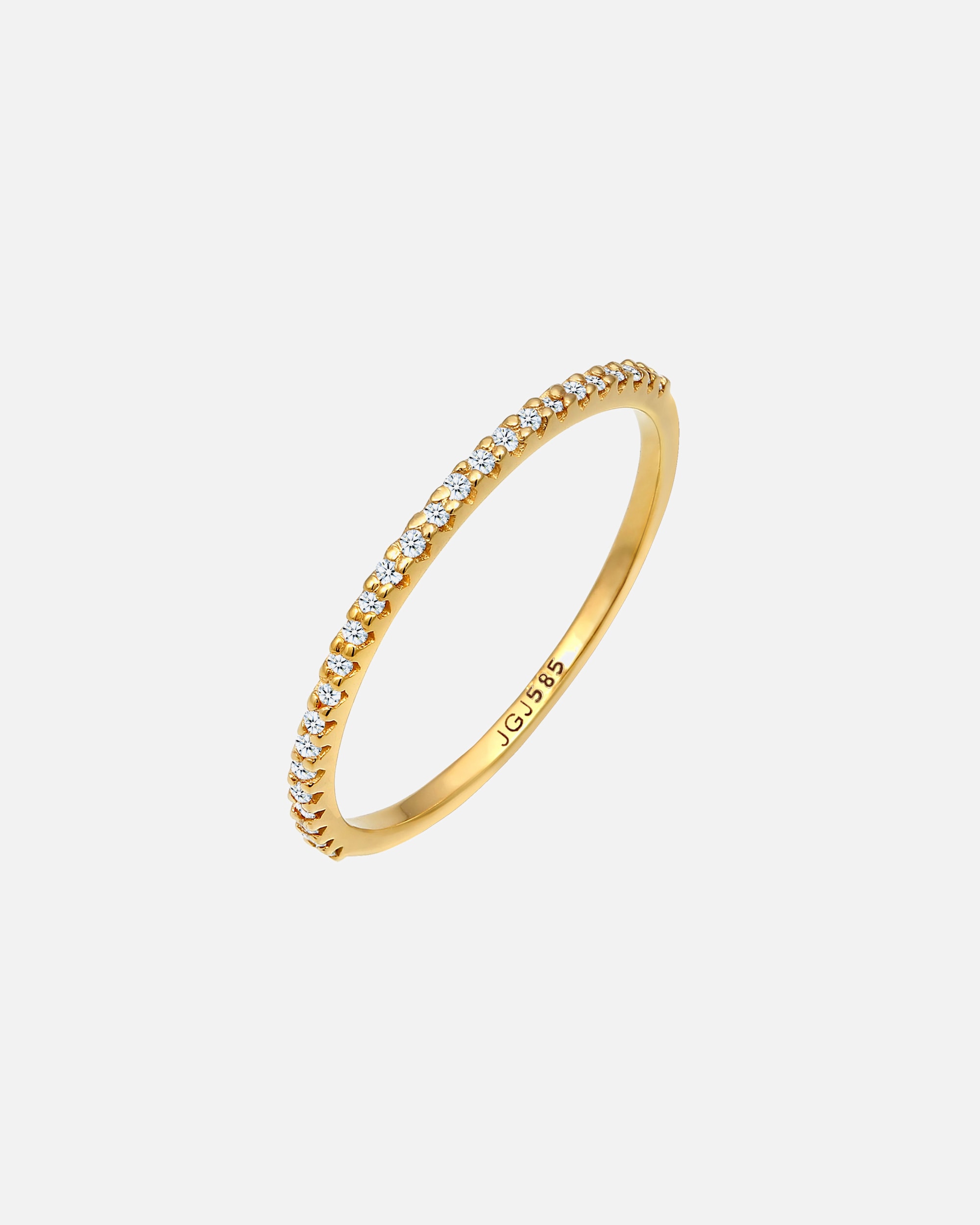 Ring für Weiblich Elli DIAMONDS Geo Microsetting Diamant (0.125 ct.) 585 Gelbgold 54