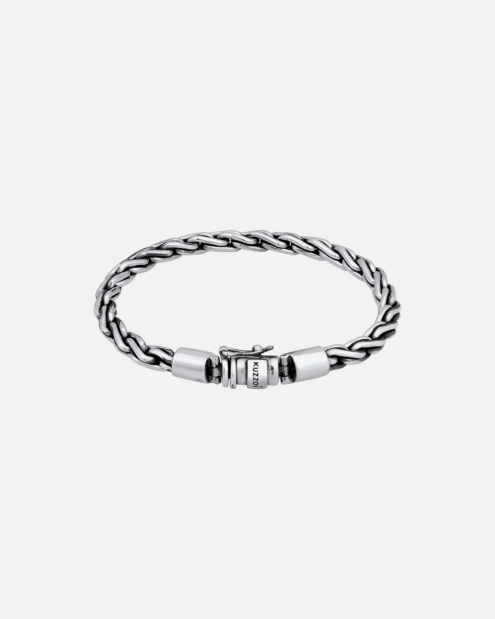 Armband für Männlich KUZZOI Herren Massiv Kastenverschluss Unisex 925 Silber 1 Stück
