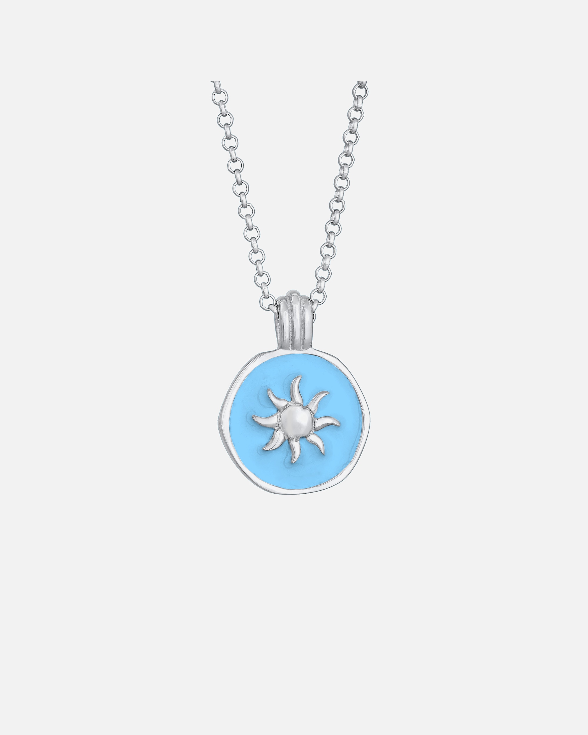 Halskette für Weiblich Elli Sonne Münze Emaille 925 Silber 1 Stück