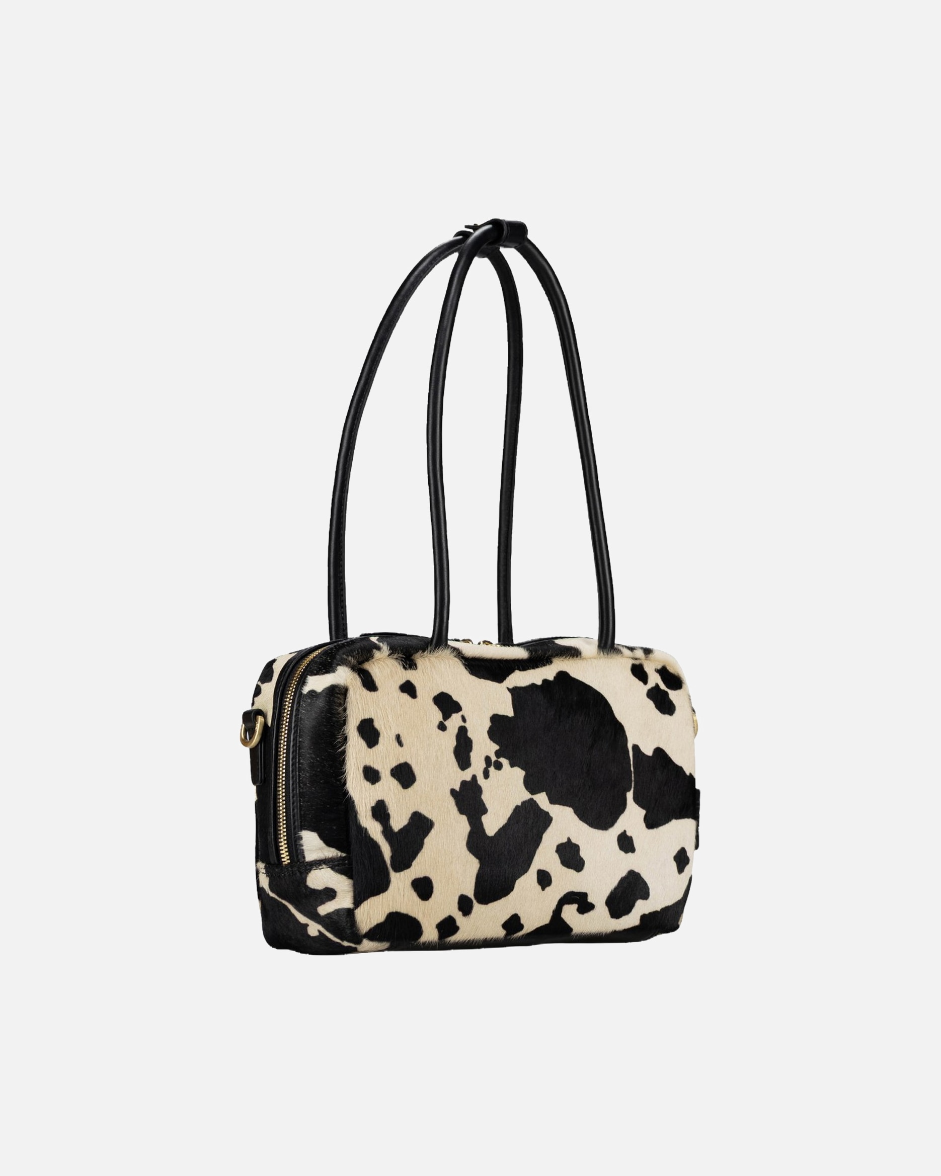 Handtasche für Unisex Jost Anderes Furry Cow Bowling Bag M Black
