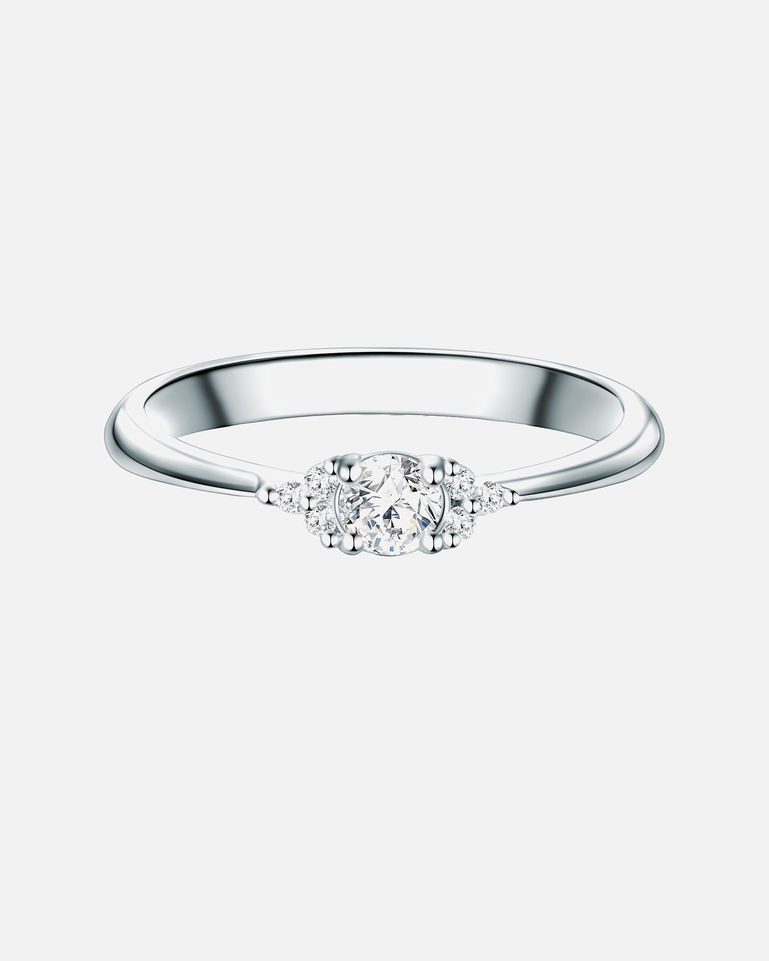 Ring für Weiblich Trilani Ring Sterling Silber Zirkonia in Silber 52