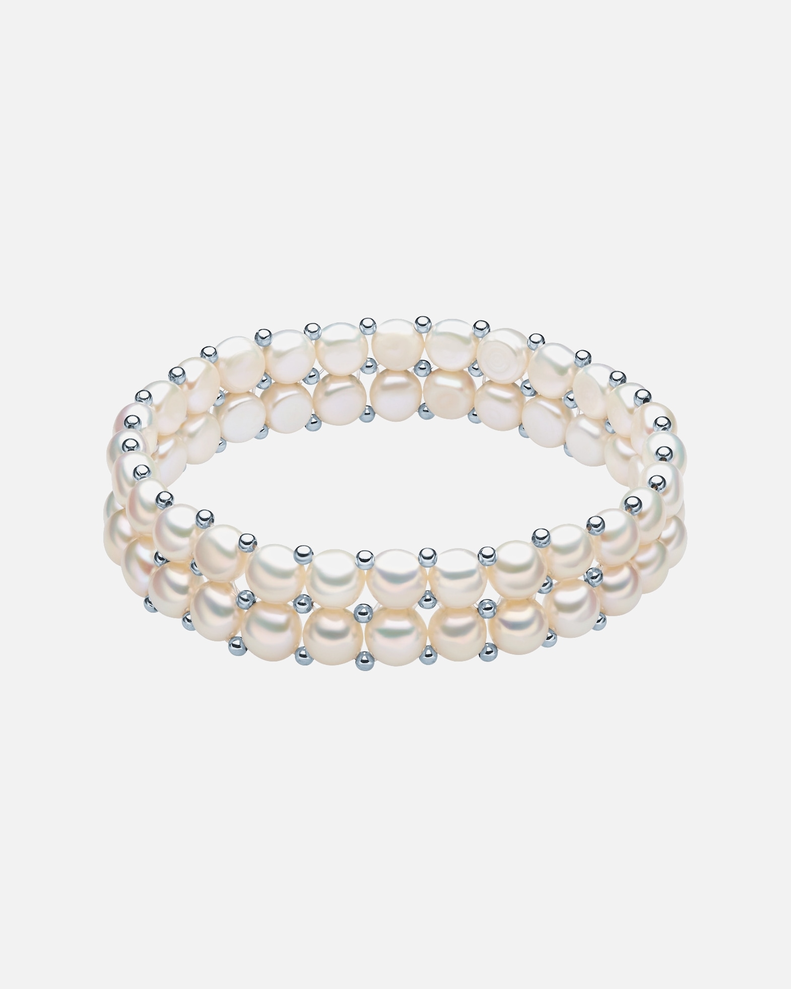 Armband für Weiblich Valero Pearls Ohrstecker Sterling Silber Süßwasser-Zuchtperle in Silber 1 Stück