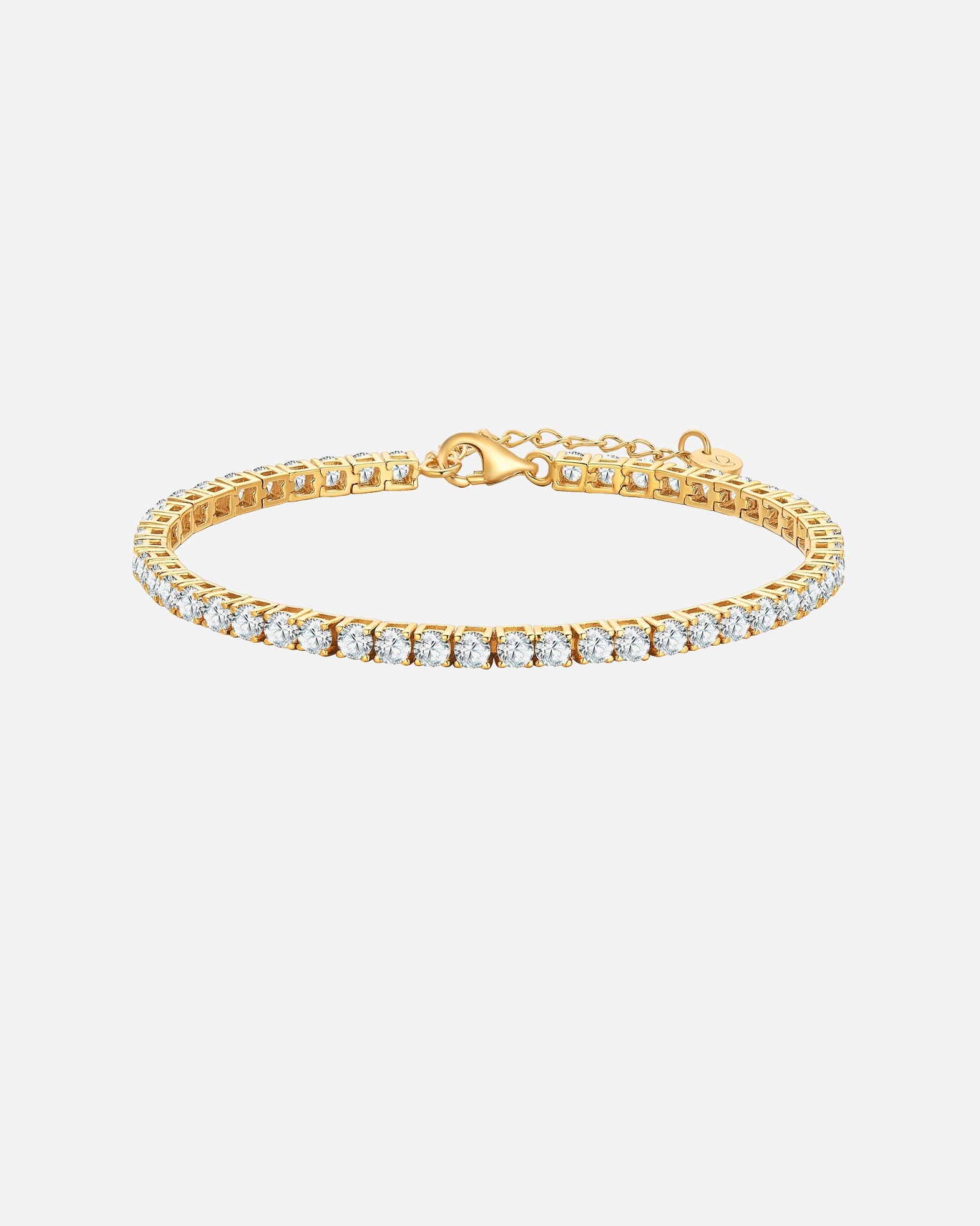 Armband für Weiblich Glanzstücke München Armband aus Messing in Gelbgold mit Zirkonia 17,0 cm Basislänge + 3,0 cm Verlängerung