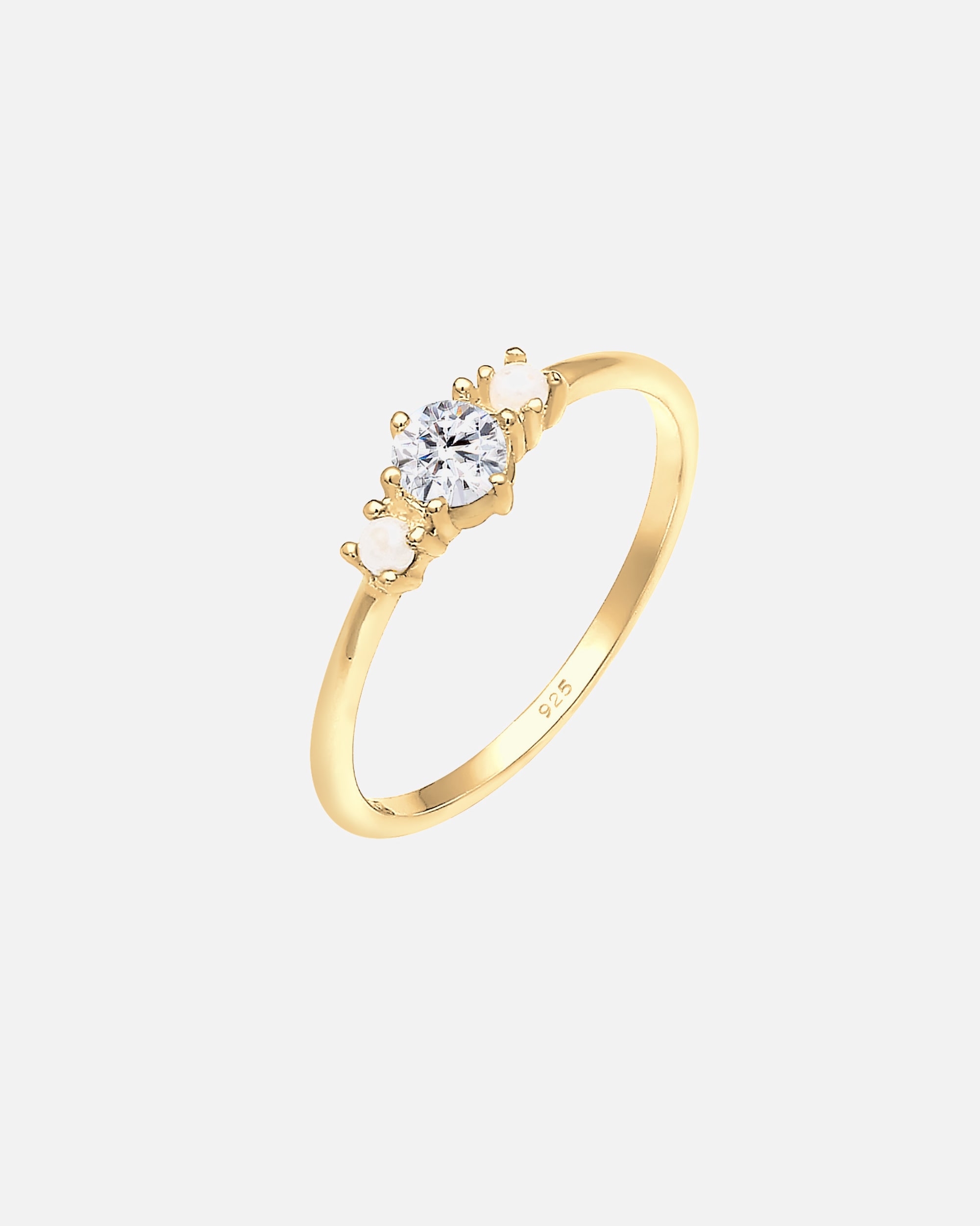 Ring für Weiblich Elli Bandring Synthetische Perlen 925er Silber 54