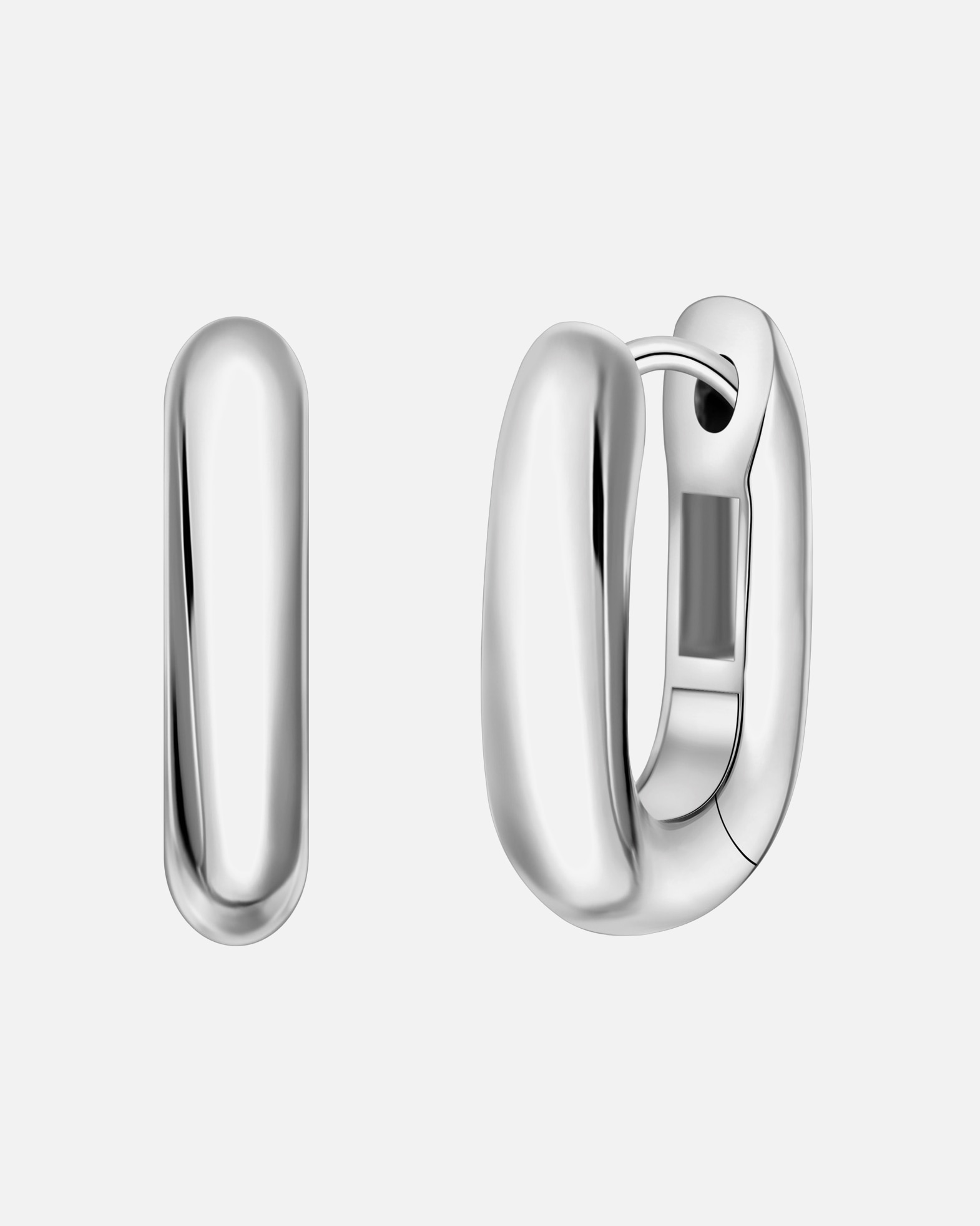 Creolen für Weiblich Yokoamii Creolen aus Messing in silber 16,0 mm