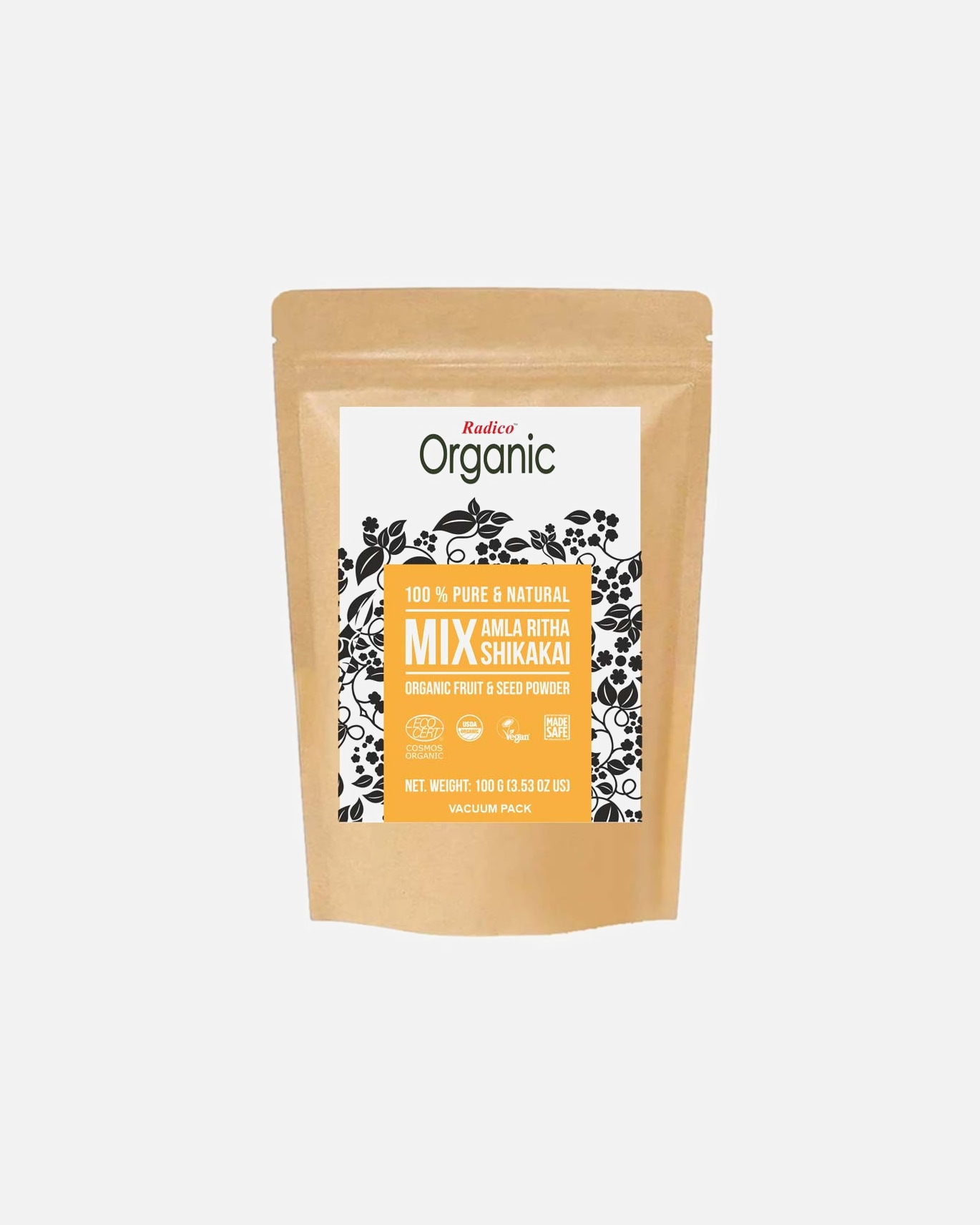 Puder für Unisex Radico Pflegekräuter - Amla+Reetha+Shikakai 100 g