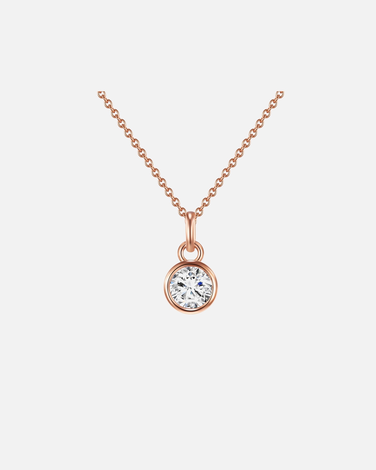 Halskette für Weiblich Rafaela Donata Halskette Sterling Silber Zirkonia in Roségold 1 Stück