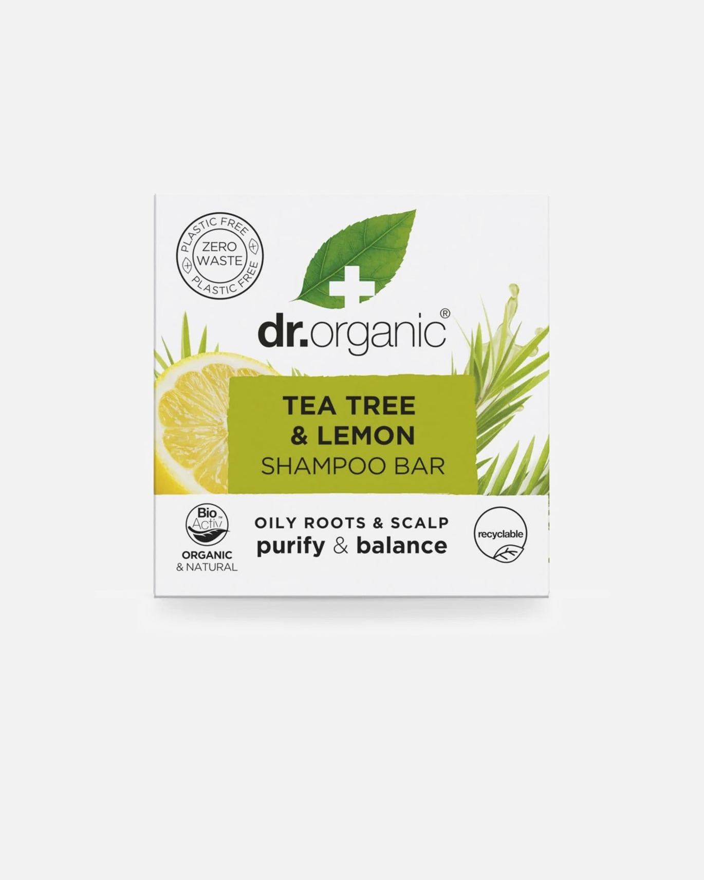 Shampoo für Weiblich Dr. Organic Festes Shampoo mit Teebaum und Zitrone 75 gr