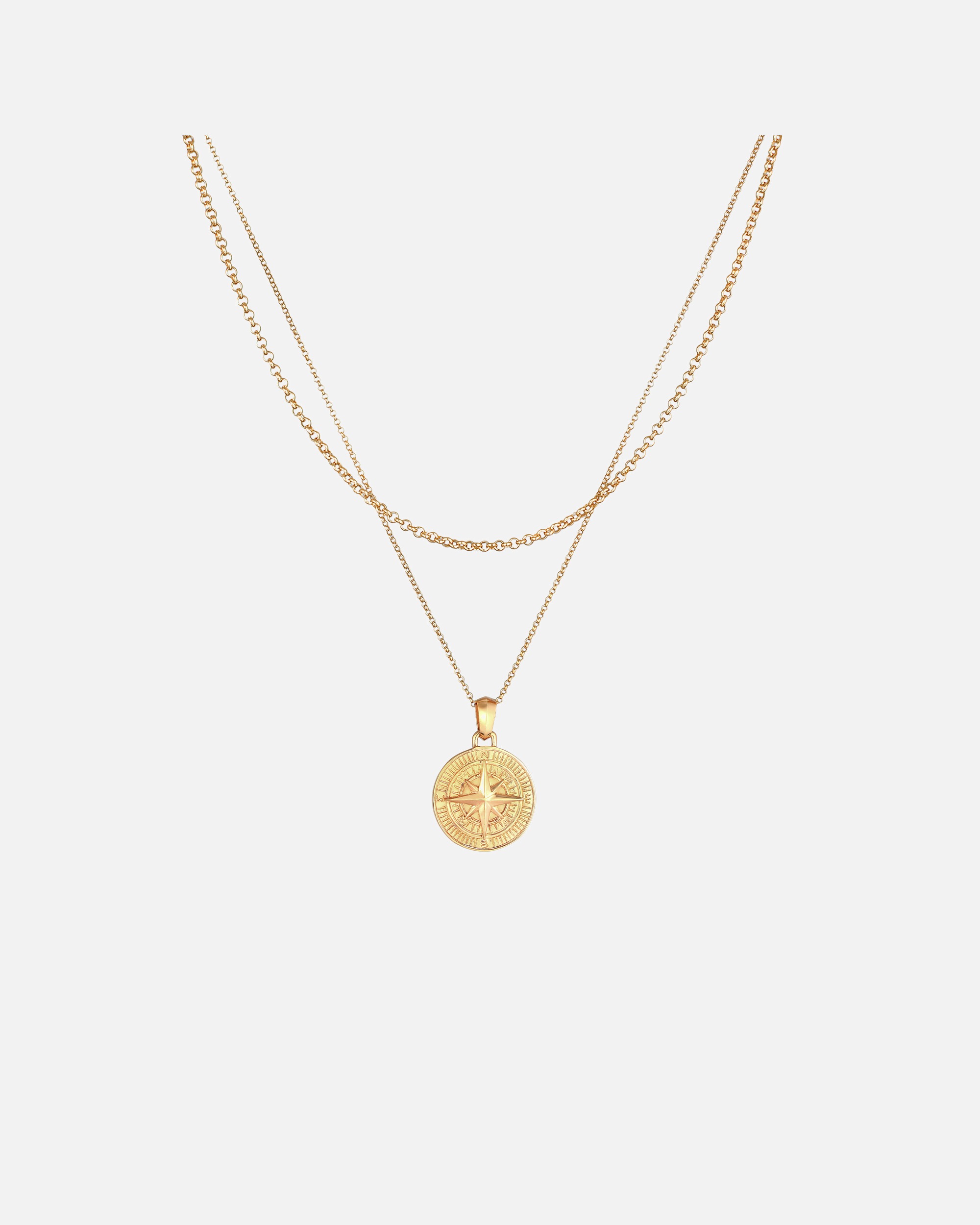 Halskette für Männlich KUZZOI Herren Layer Erbskette Kompass 925 Silber 1 Stück