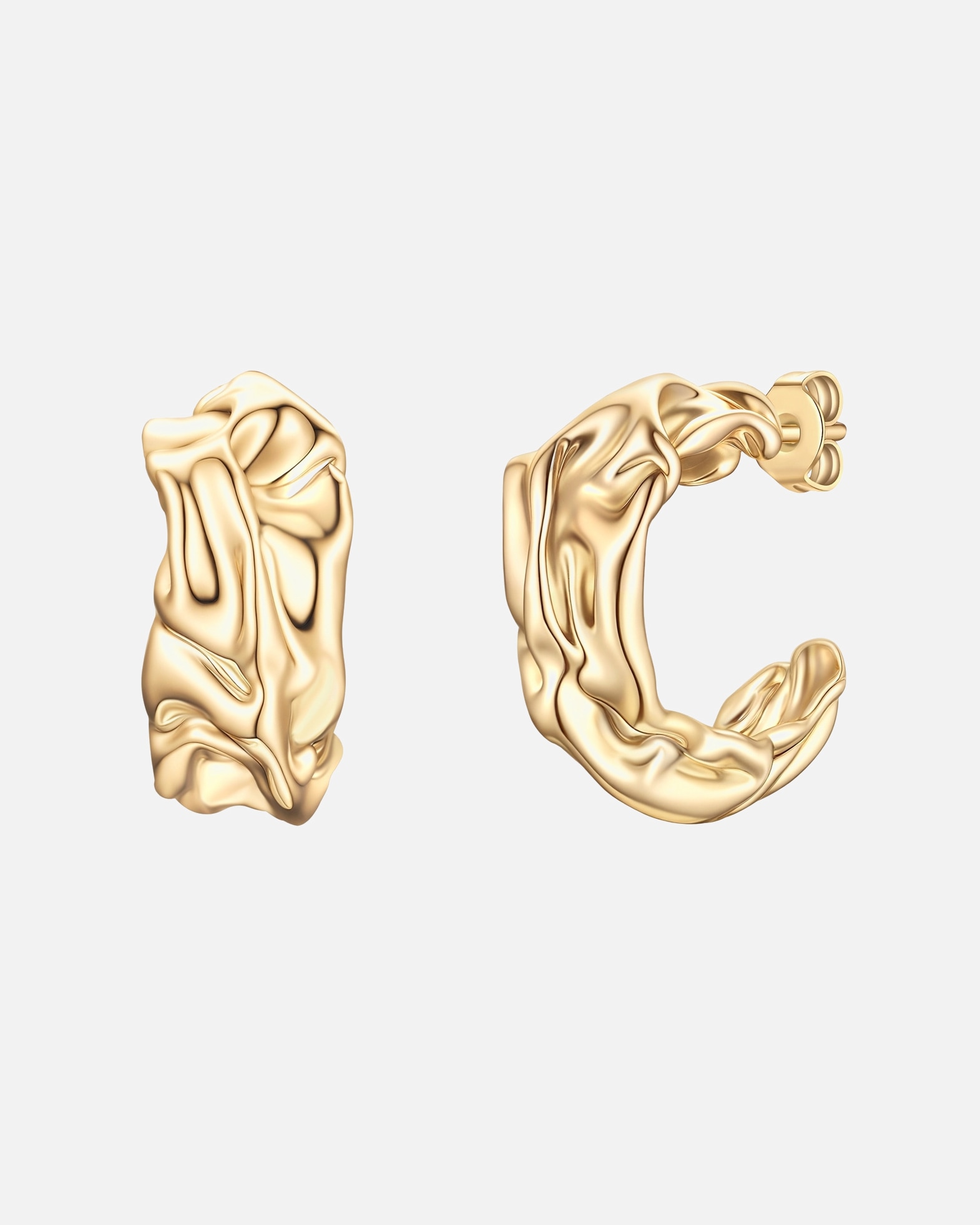 Creolen für Weiblich Yokoamii Creolen aus Messing in gelbgold 32,8 mm