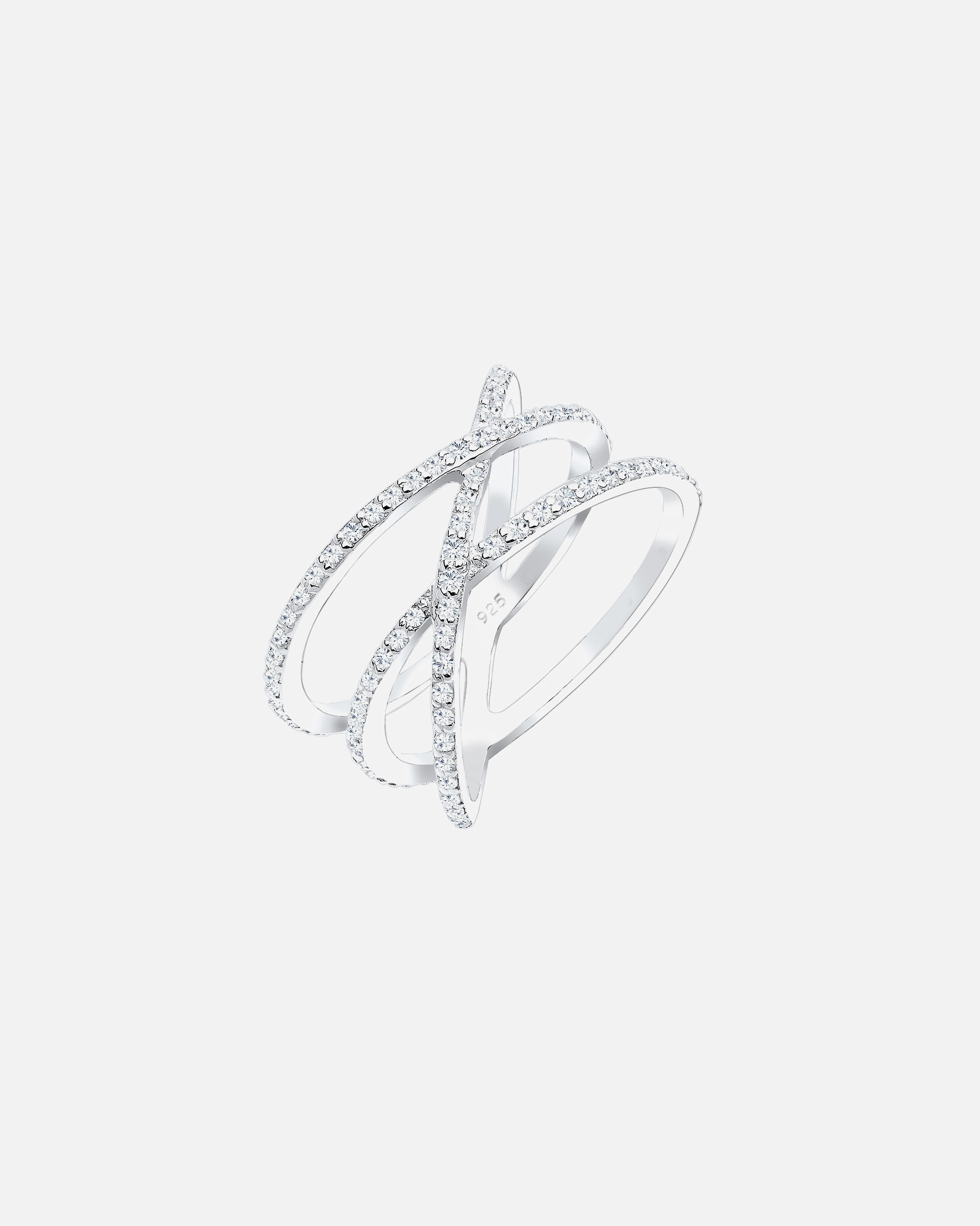 Ring für Weiblich Elli 925 Sterling Silber Zirkonia Wickelring 56