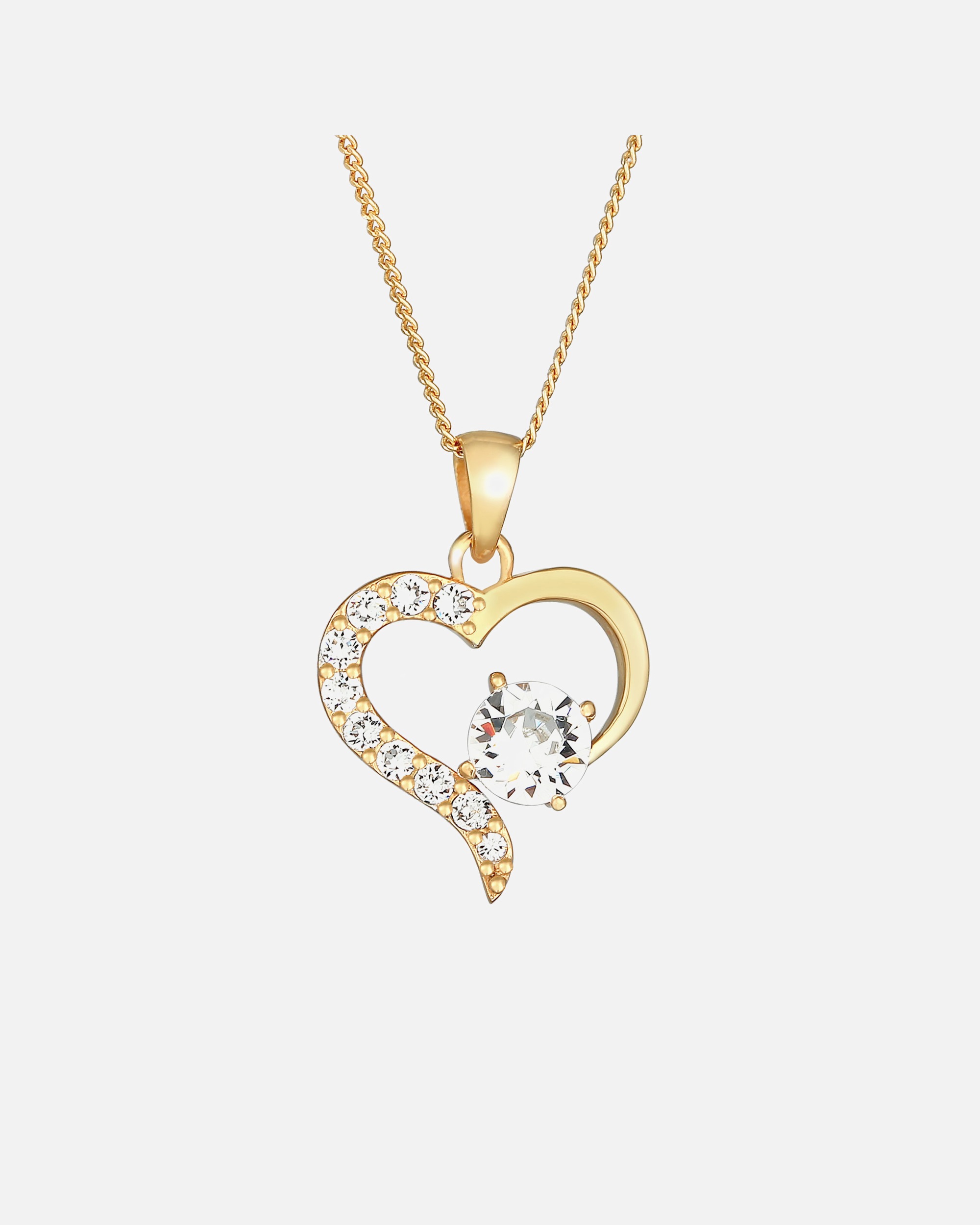 Halskette für Weiblich Elli Herz 925 Silber, mit Kristallen von Swarovski® 1 Stück