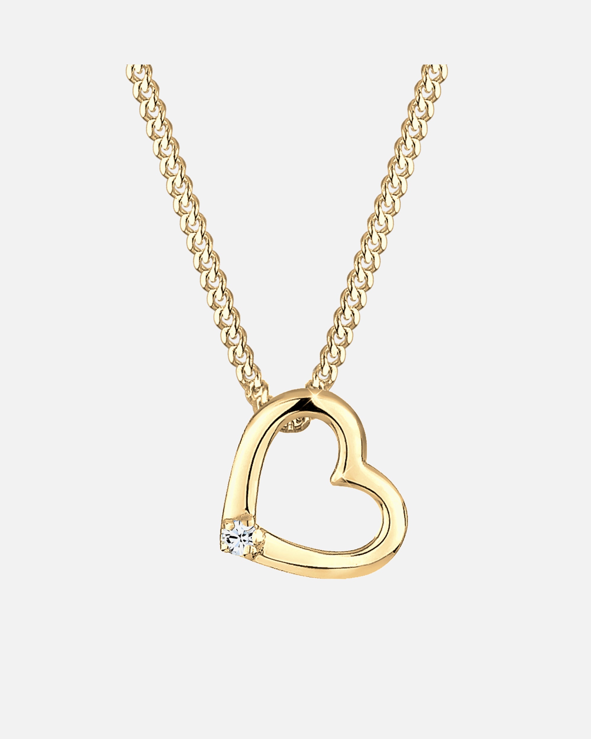 Halskette für Weiblich Elli Herz 925 Sterling Silber, mit Kristallen von Swarovski® 55