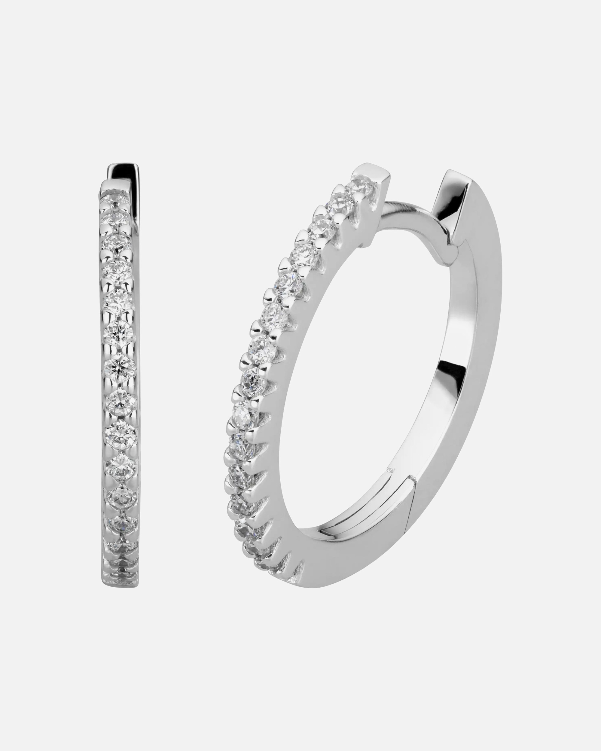 Creolen für Weiblich Lyomi Default Brand Line Klappcreolen 585/- Gold Diamant Lab Grown weiß 0,21ct. weiß