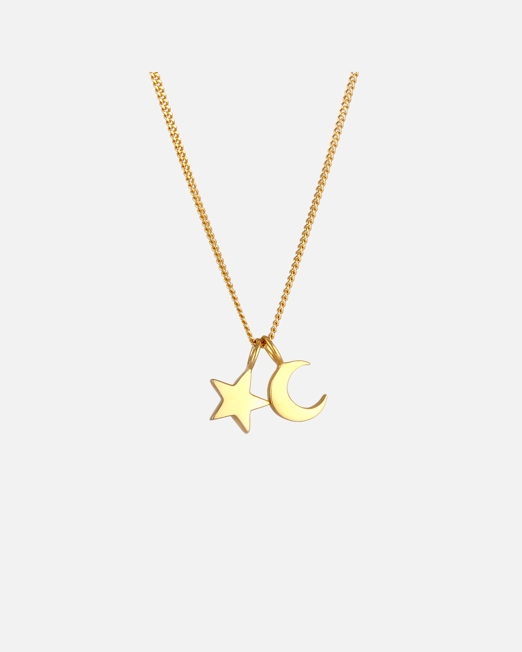 Halskette für Weiblich Elli Halskette Basic Stern Halbmond Astro 925 Sterling Silber 1 Stück