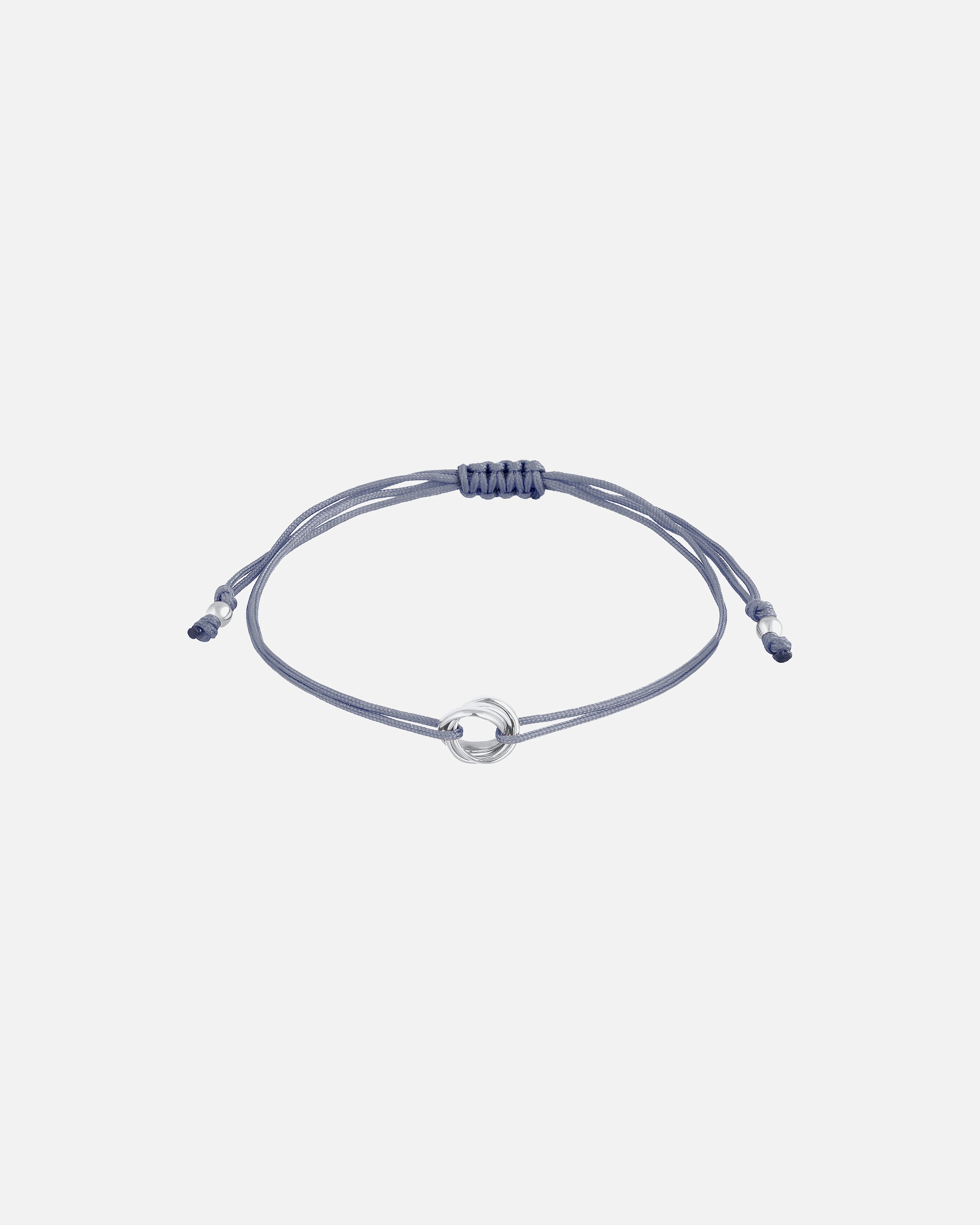 Armband für Weiblich Elli Kreis Verschlungen Rund Textilband 925 Silber 1 Stück