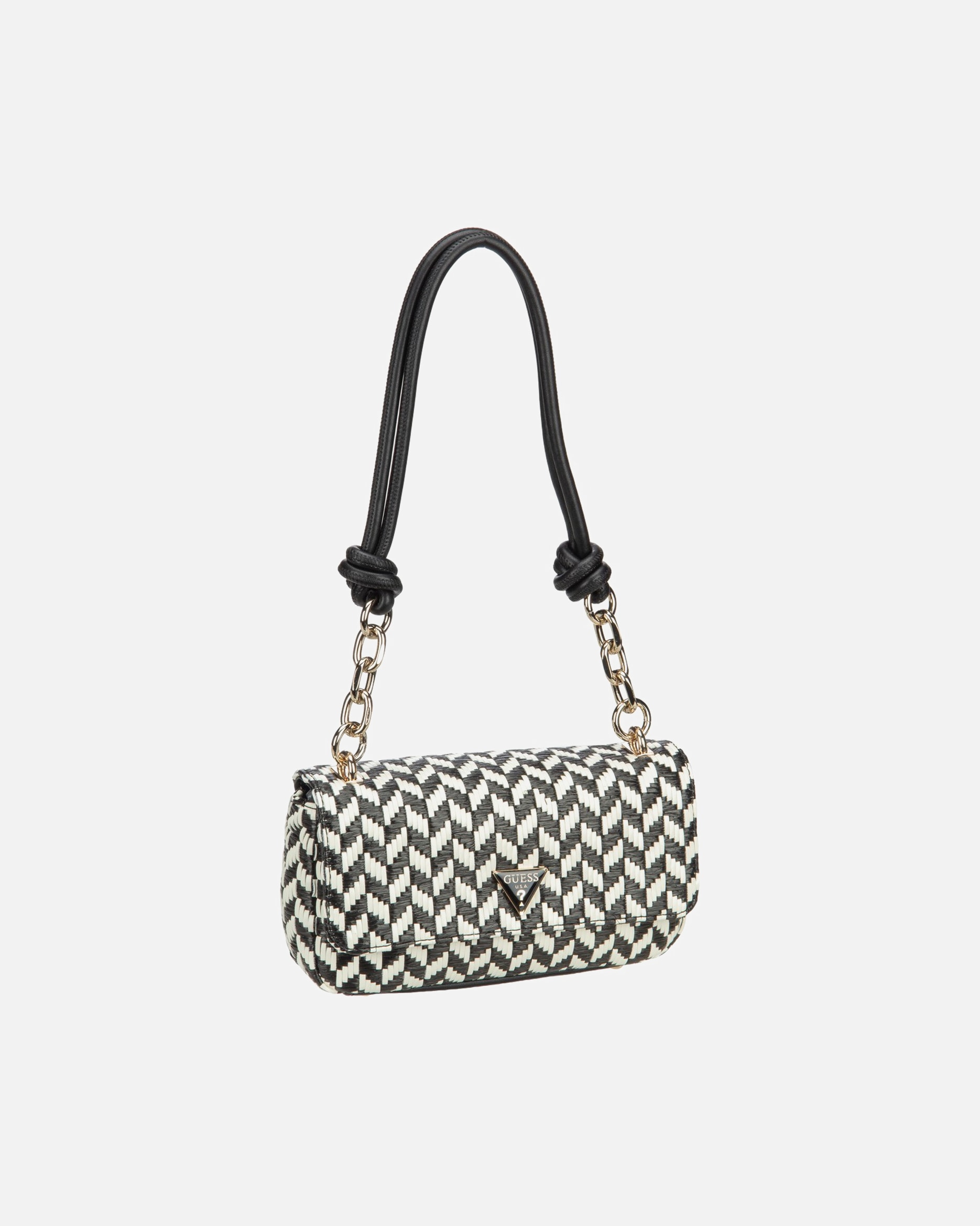 Umhängetasche für Weiblich GUESS Handtasche Tessi Flap Shoulder Black Multi