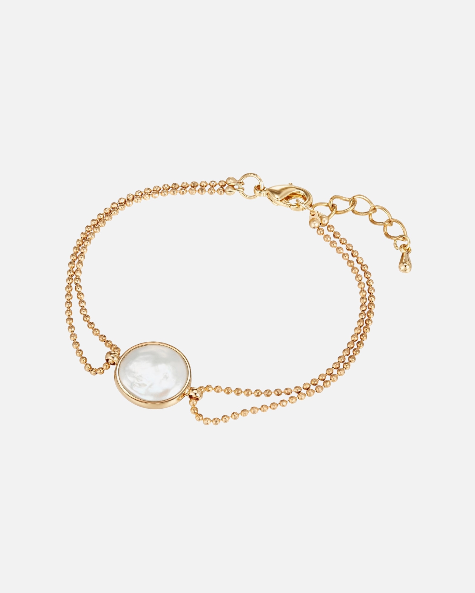 Armband für Weiblich Lulu & Jane Perlen-Armband Metall-Legierung Süßwasser-Zuchtperle in Gelbgold 1 Stück