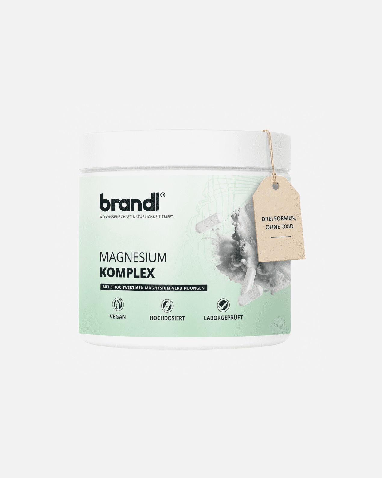 Vitamine für Unisex Brandl Nutrition Magnesium Komplex aus 3 Magnesium-Formen 180 Kapseln