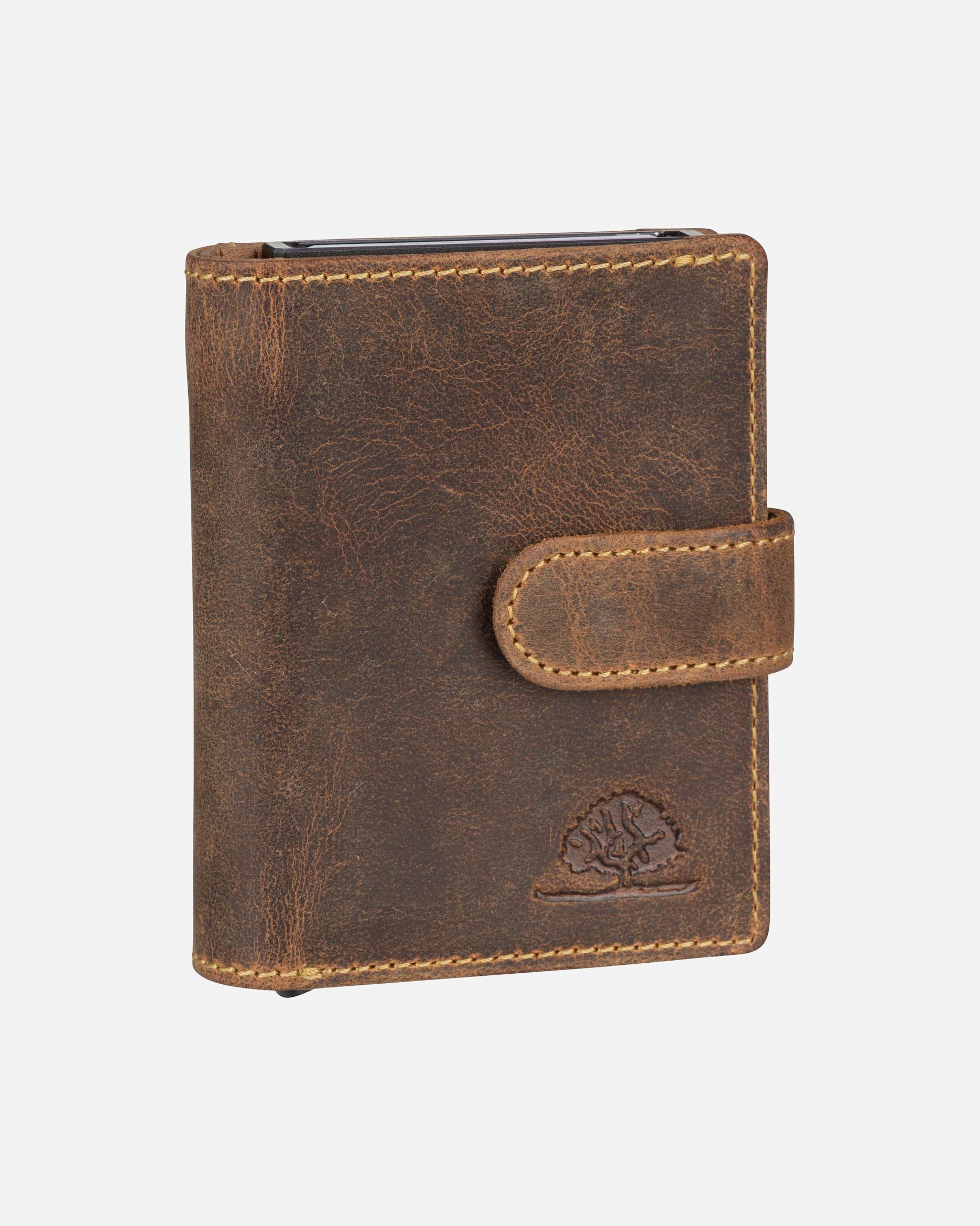 Portemonnaie für Männlich Greenburry Geldbörse Vintage Sattelbraun