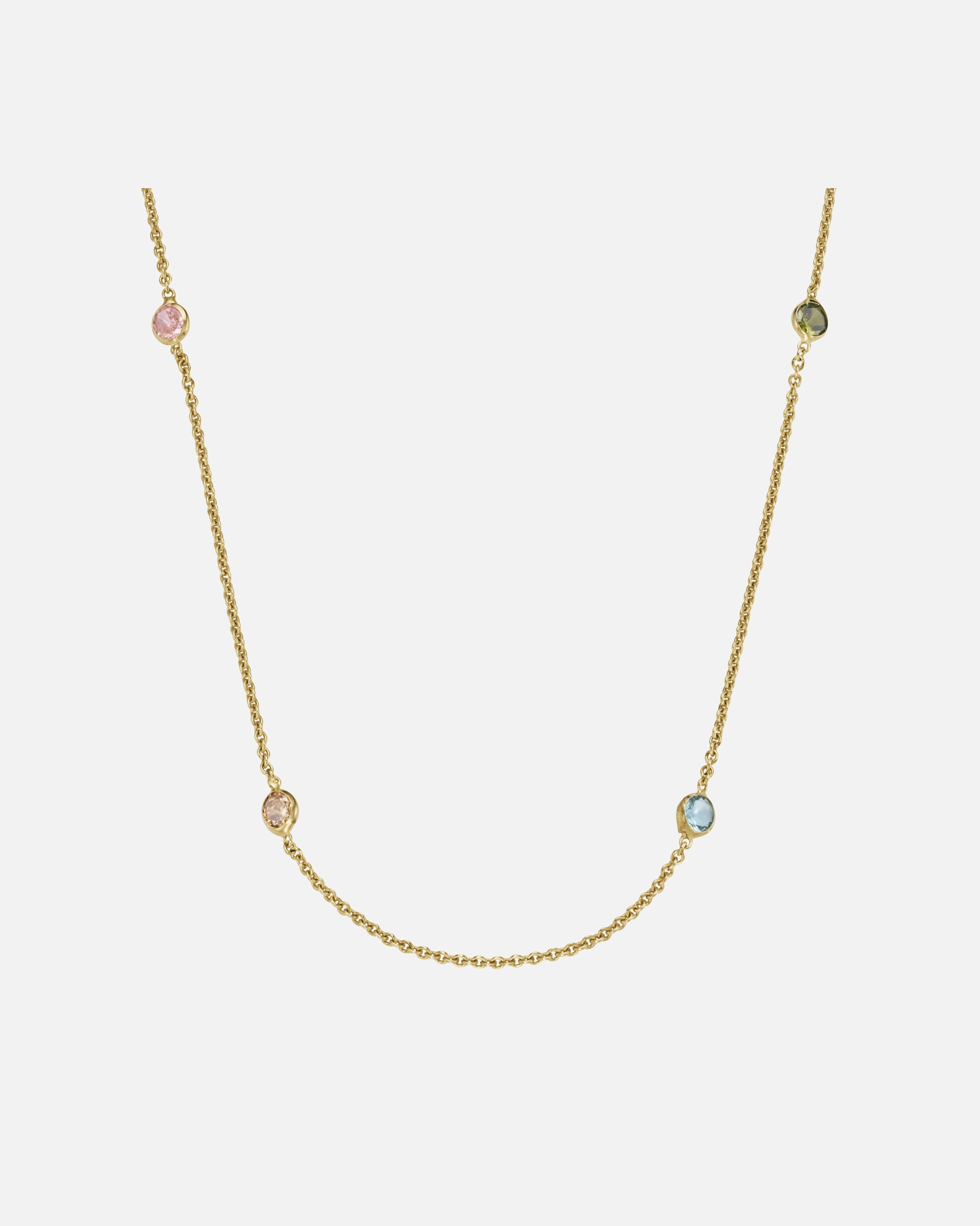 Halskette für Unisex Smart Jewel Collier mit farbigen Zirkonia-Steinen, vergoldet, Silber 925 45 cm