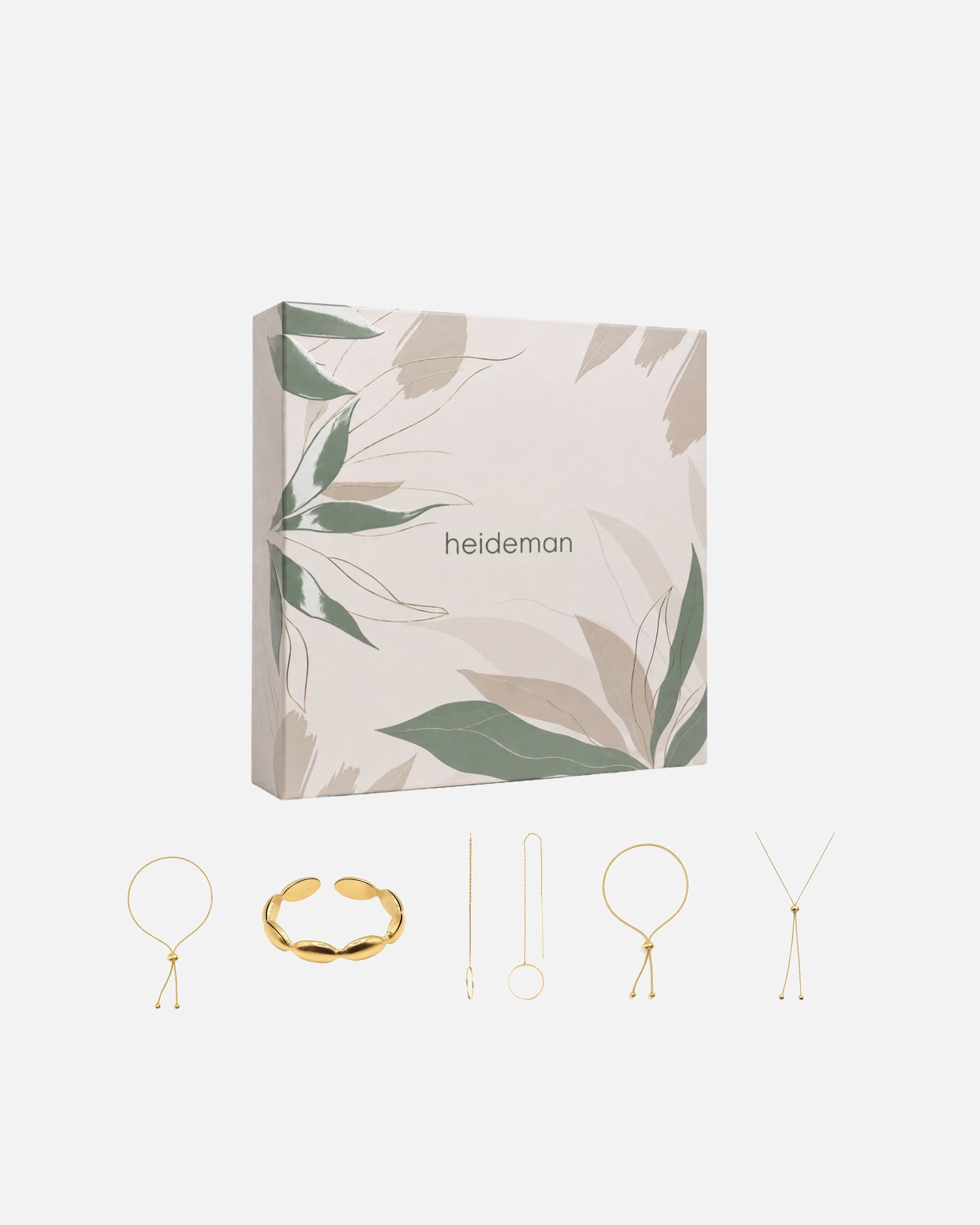 Schmuckset für Weiblich Heideman Geschenkbox Mailand goldfarben